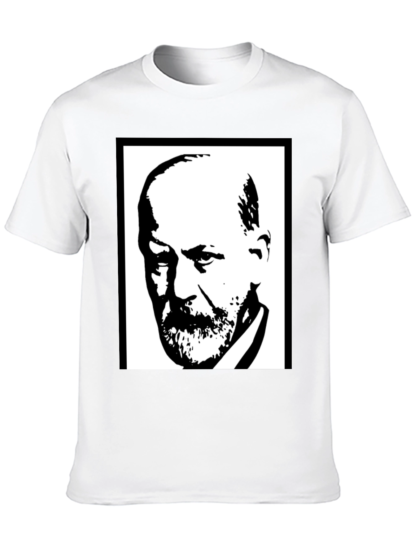 Sigmund Freud Graphic Tee - Black Cotton T-Shirt