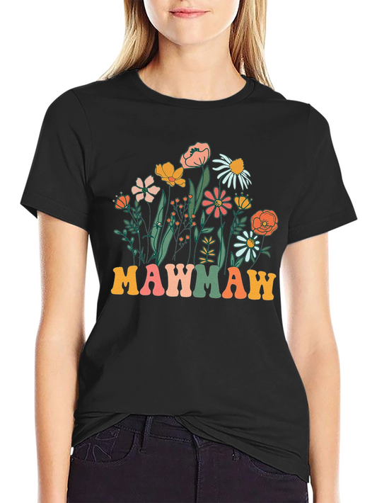 Floral Mawmaw T-Shirt - Retro Grandma Tee
