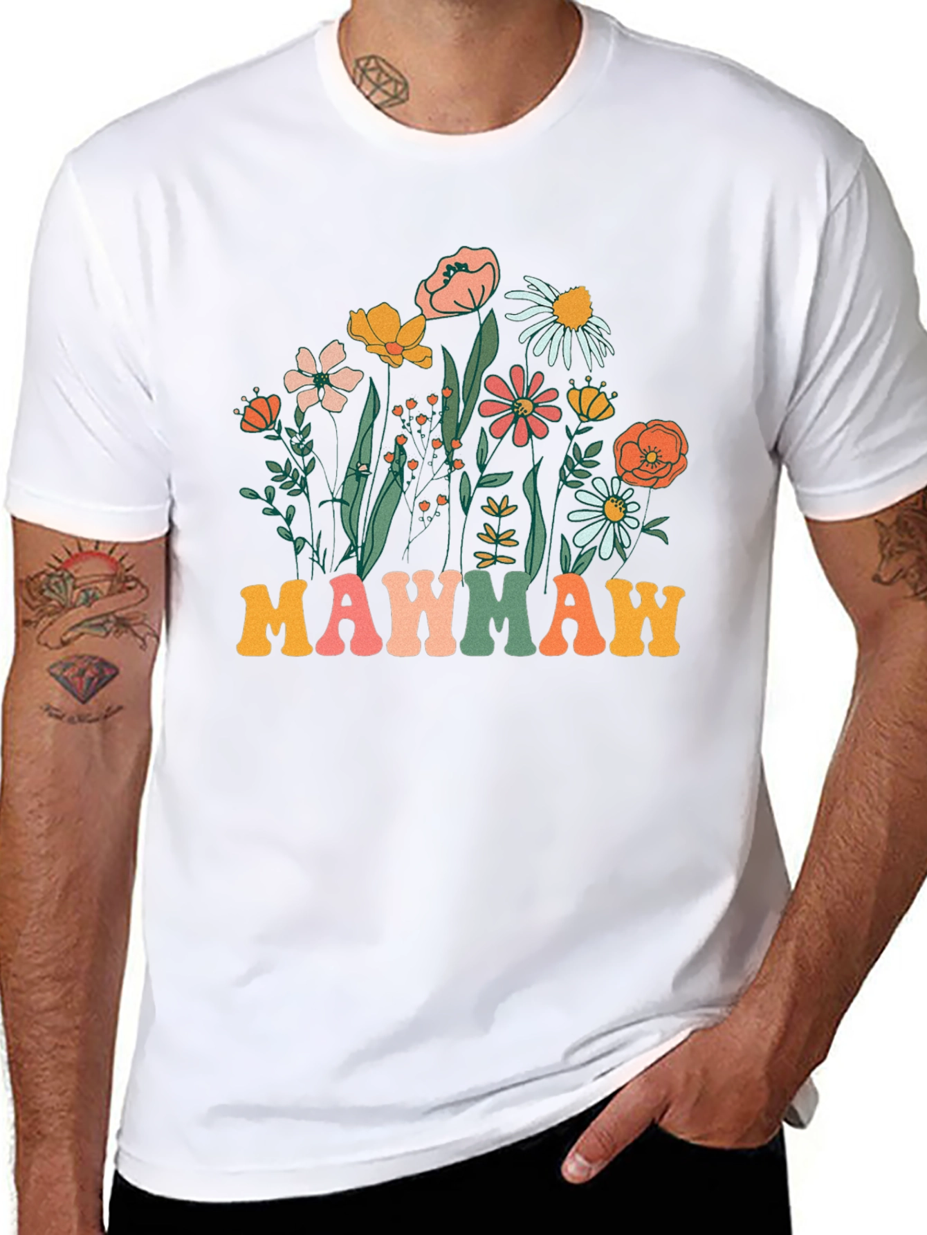 Floral Mawmaw T-Shirt - Retro Grandma Tee