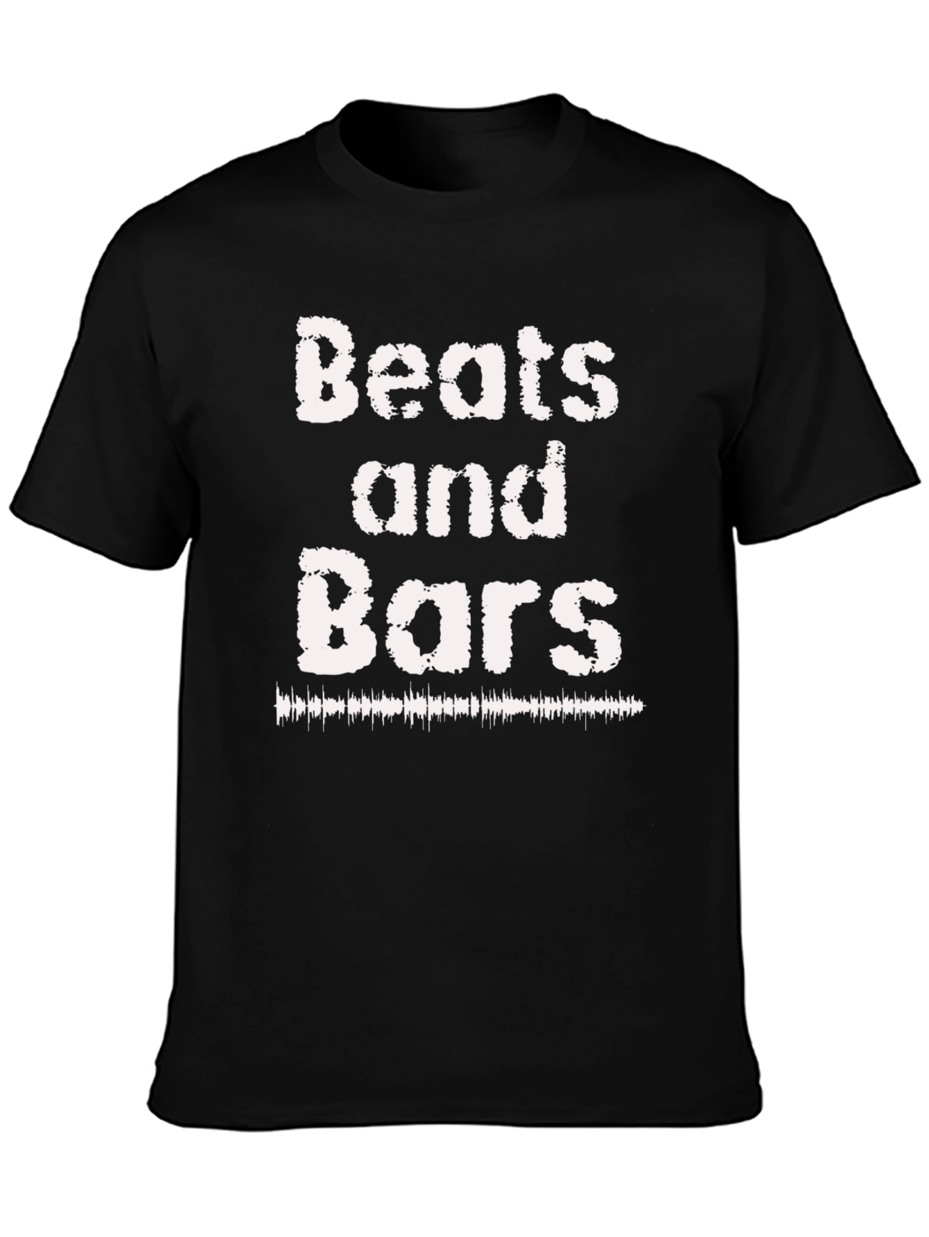 Beats and Bars Black Graphic T-Shirt