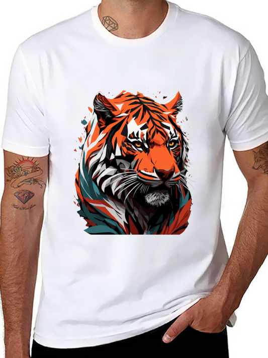 Bold Tiger Graphic Tee - Stylish Animal Print Shirt