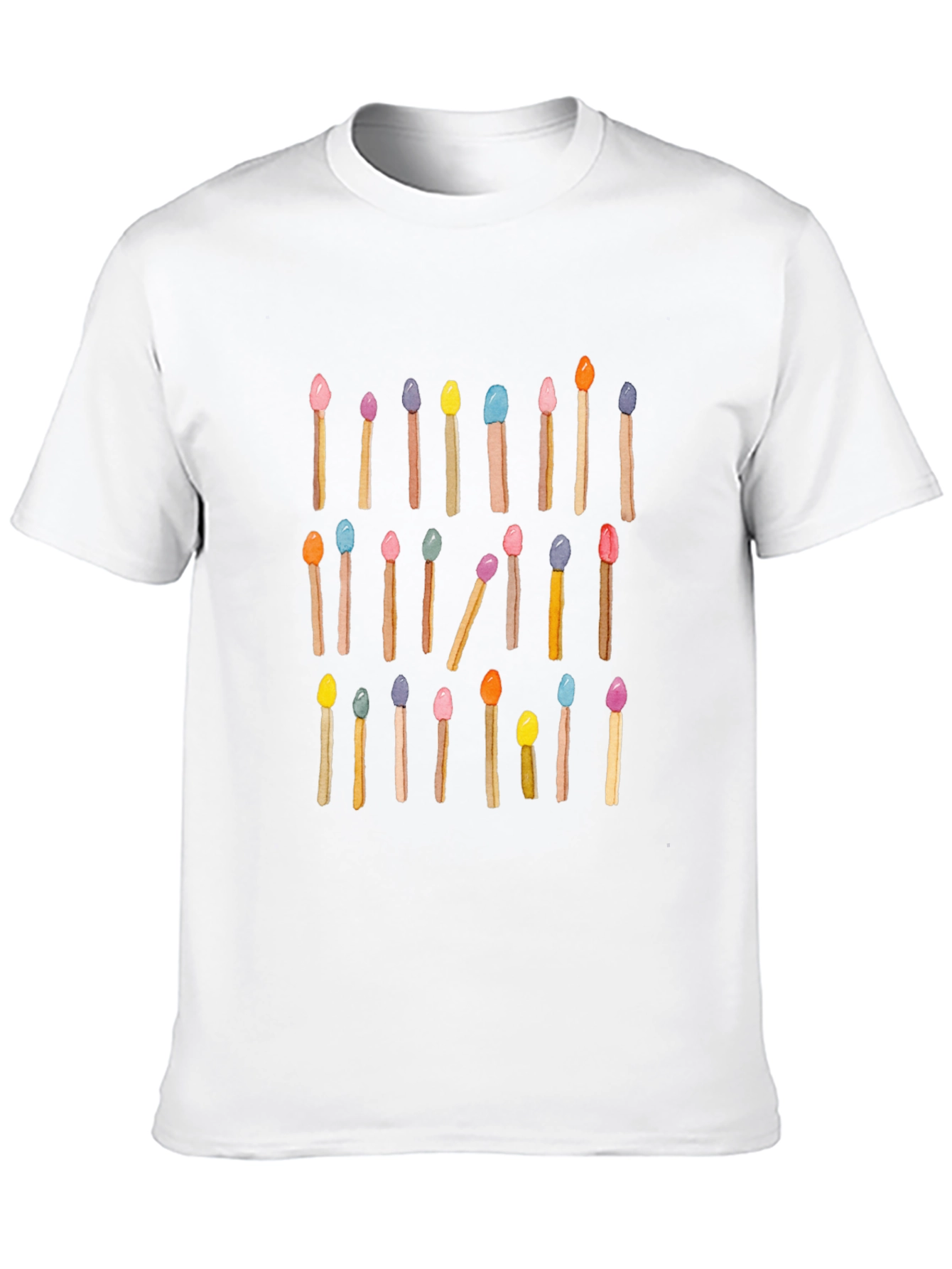 Colorful Matches Graphic T-Shirt