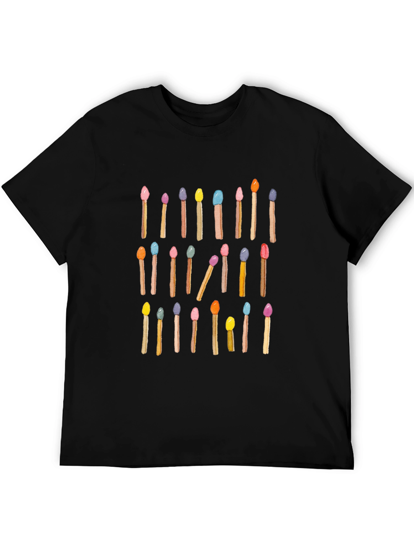 Colorful Matches Graphic T-Shirt