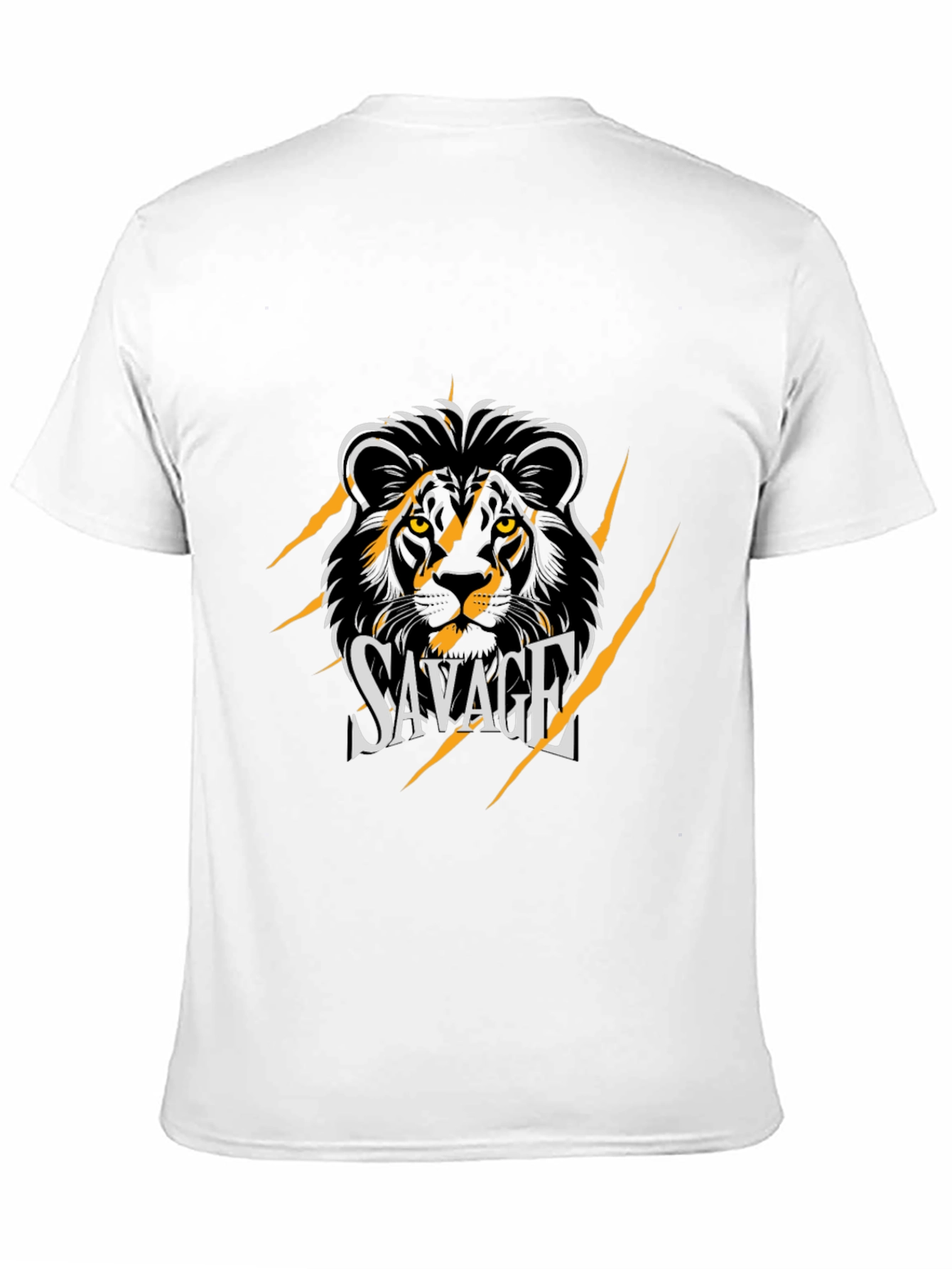 Mens Black Savage Lion Graphic T-Shirt