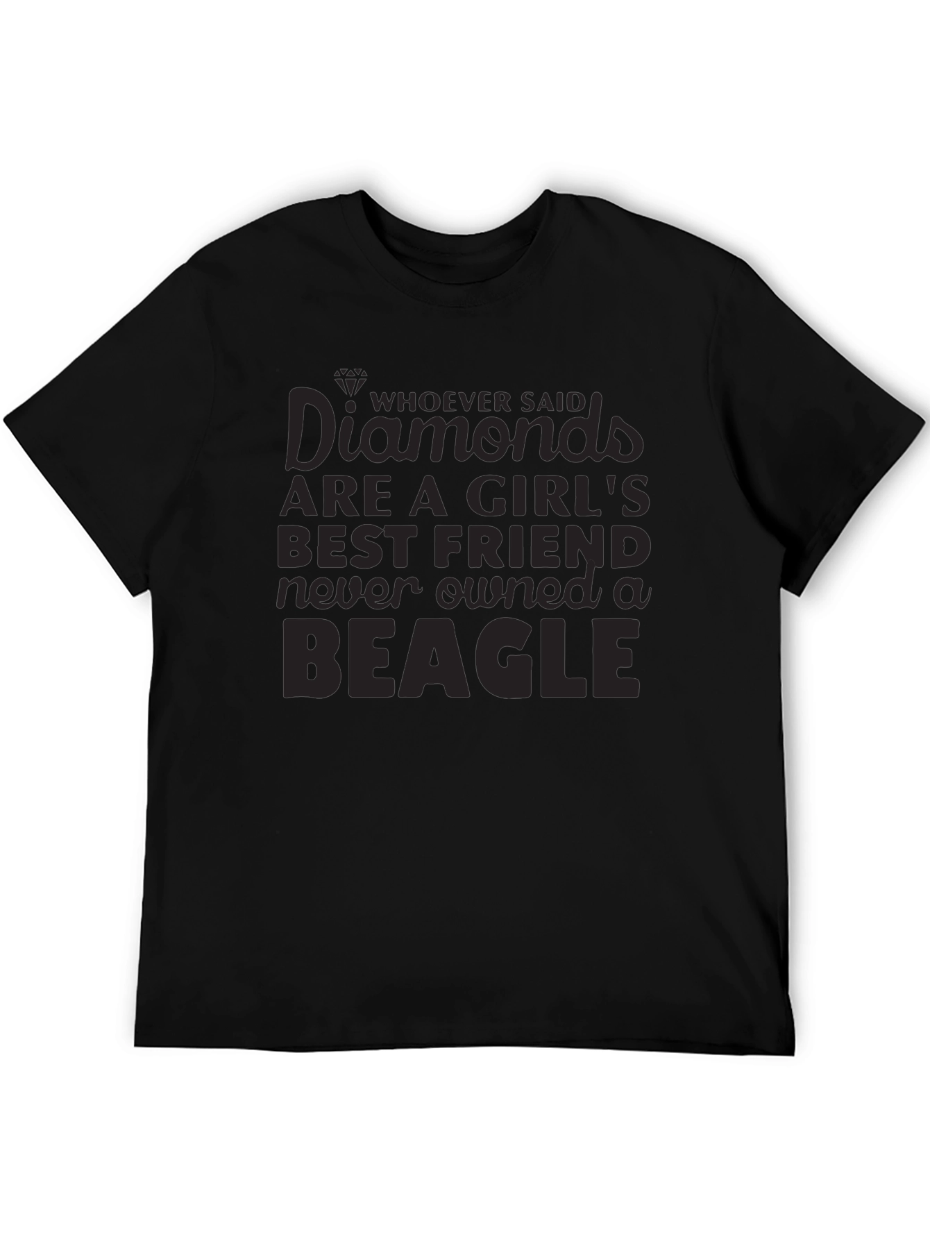 Diamonds & Beagles T-Shirt - Unisex Black Tee