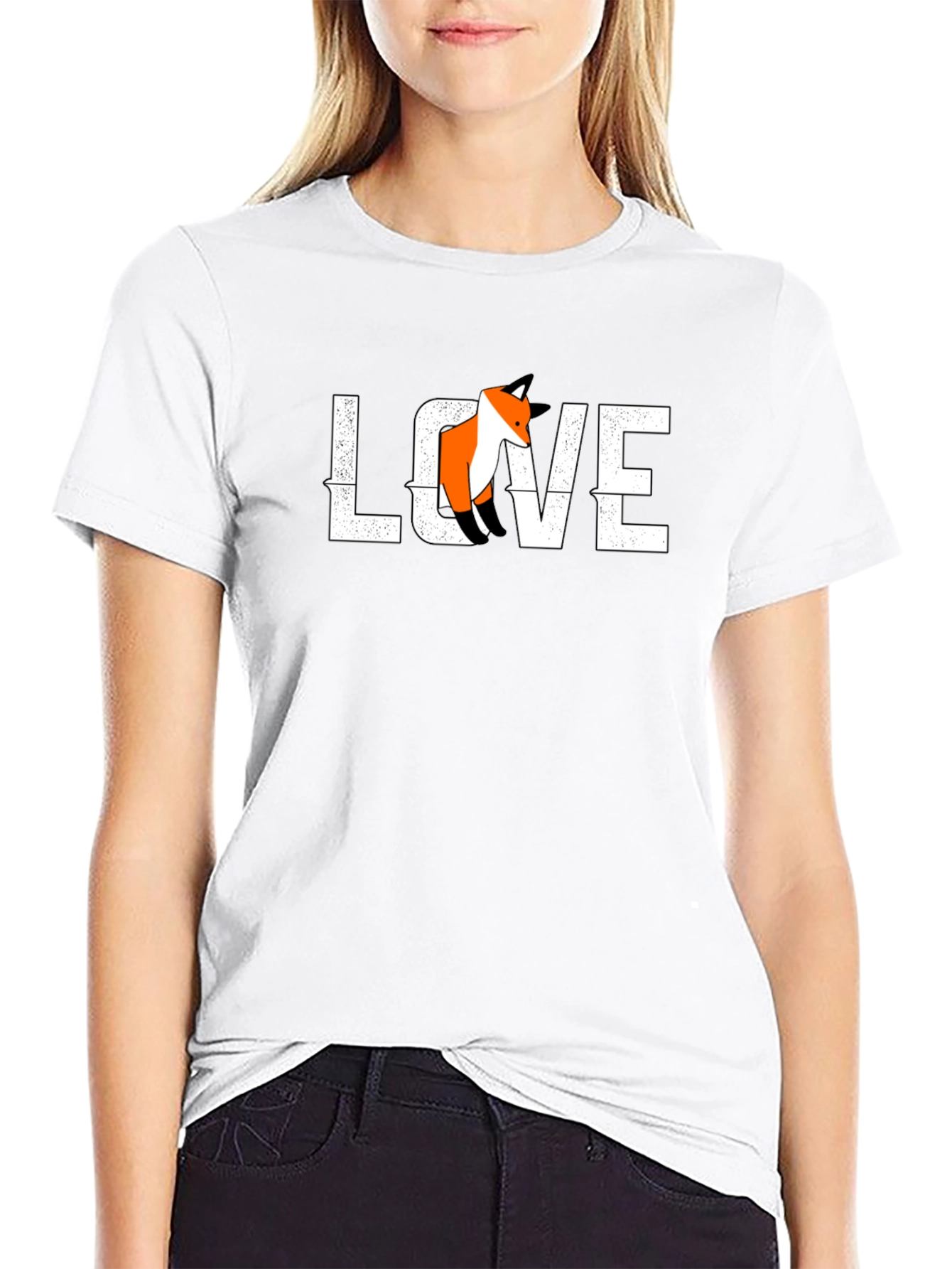 Love Fox Graphic Tee - Black