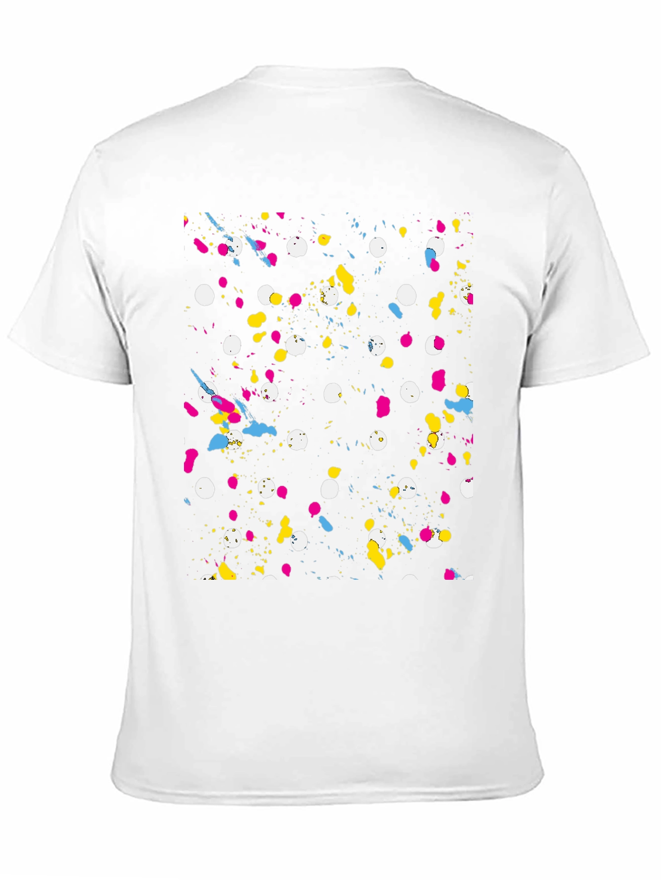 Vibrant Splatter Print Black T-Shirt