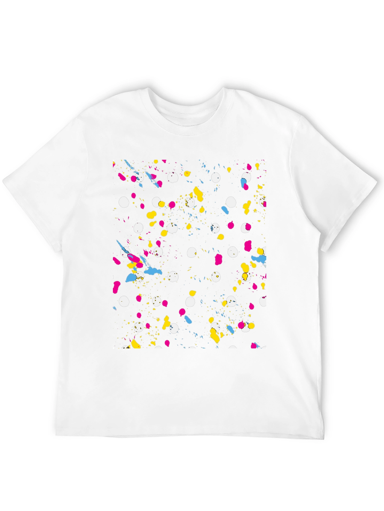 Vibrant Splatter Print Black T-Shirt