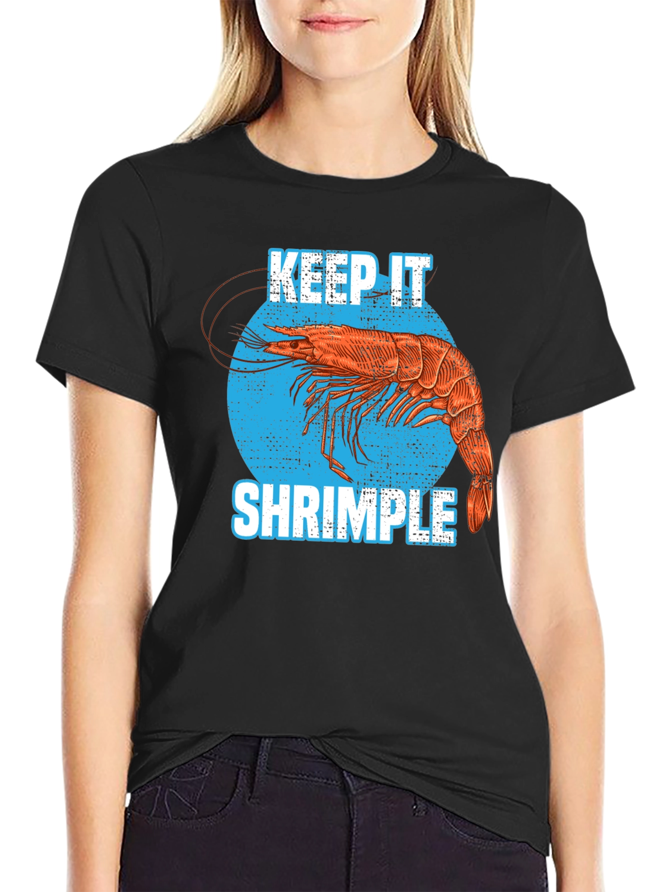 Keep it Shrimple T-Shirt Funny Shrimp Lover Tee