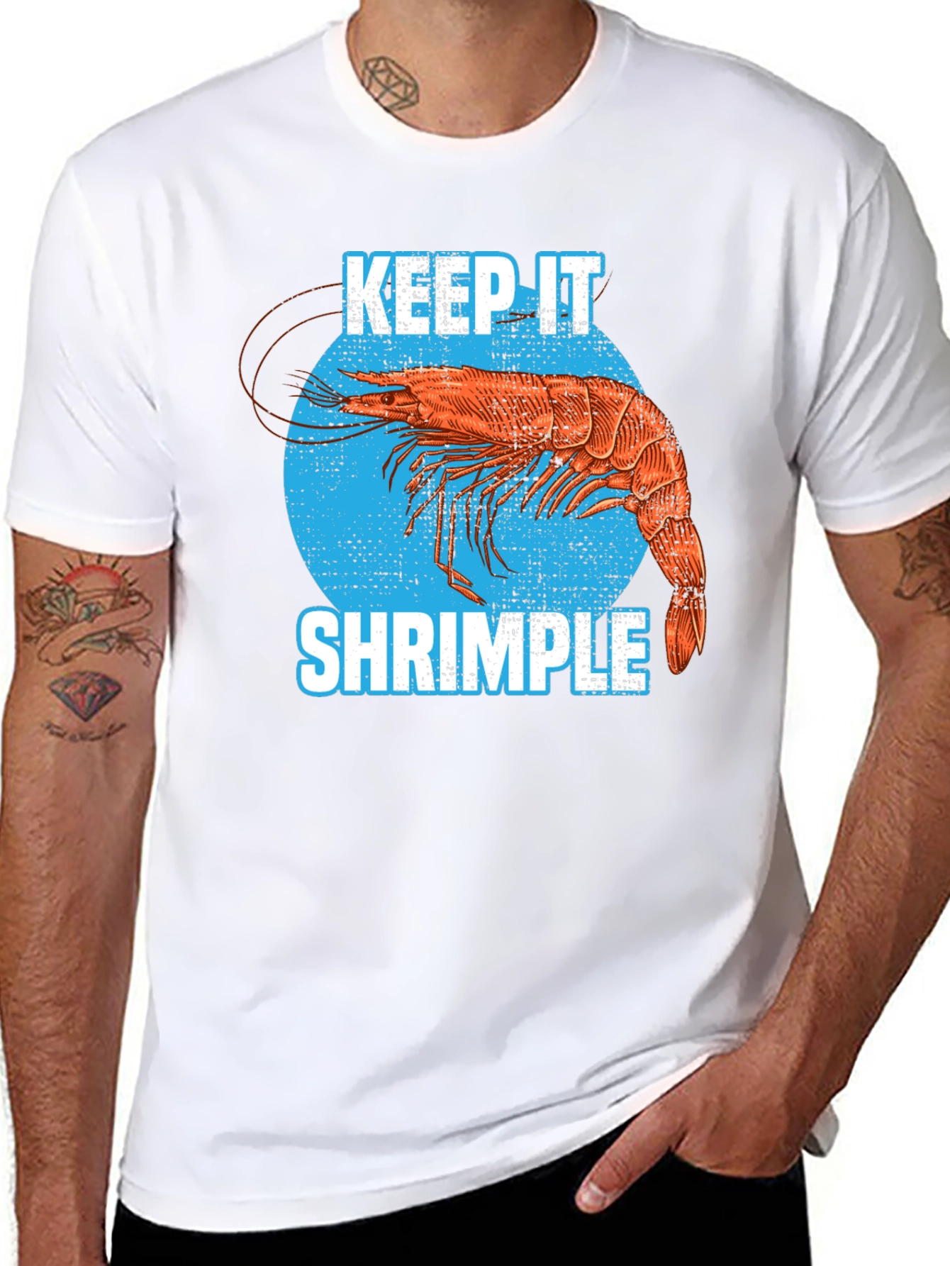 Keep it Shrimple T-Shirt Funny Shrimp Lover Tee