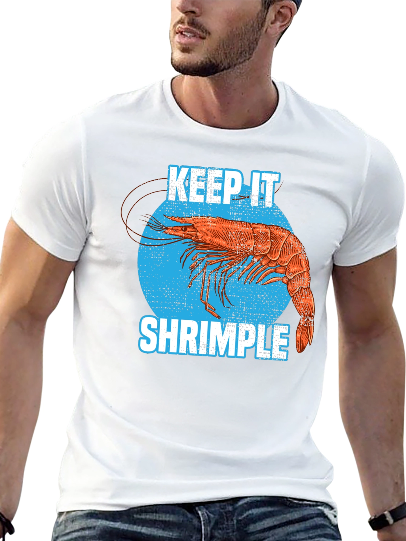 Keep it Shrimple T-Shirt Funny Shrimp Lover Tee