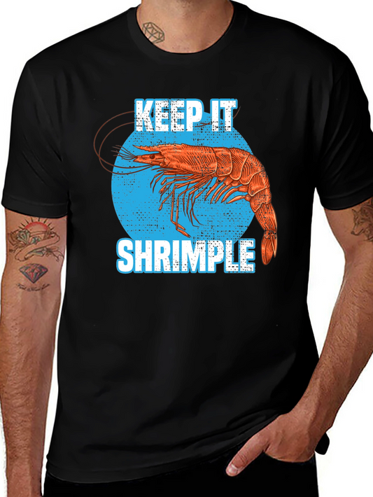 Keep it Shrimple T-Shirt Funny Shrimp Lover Tee