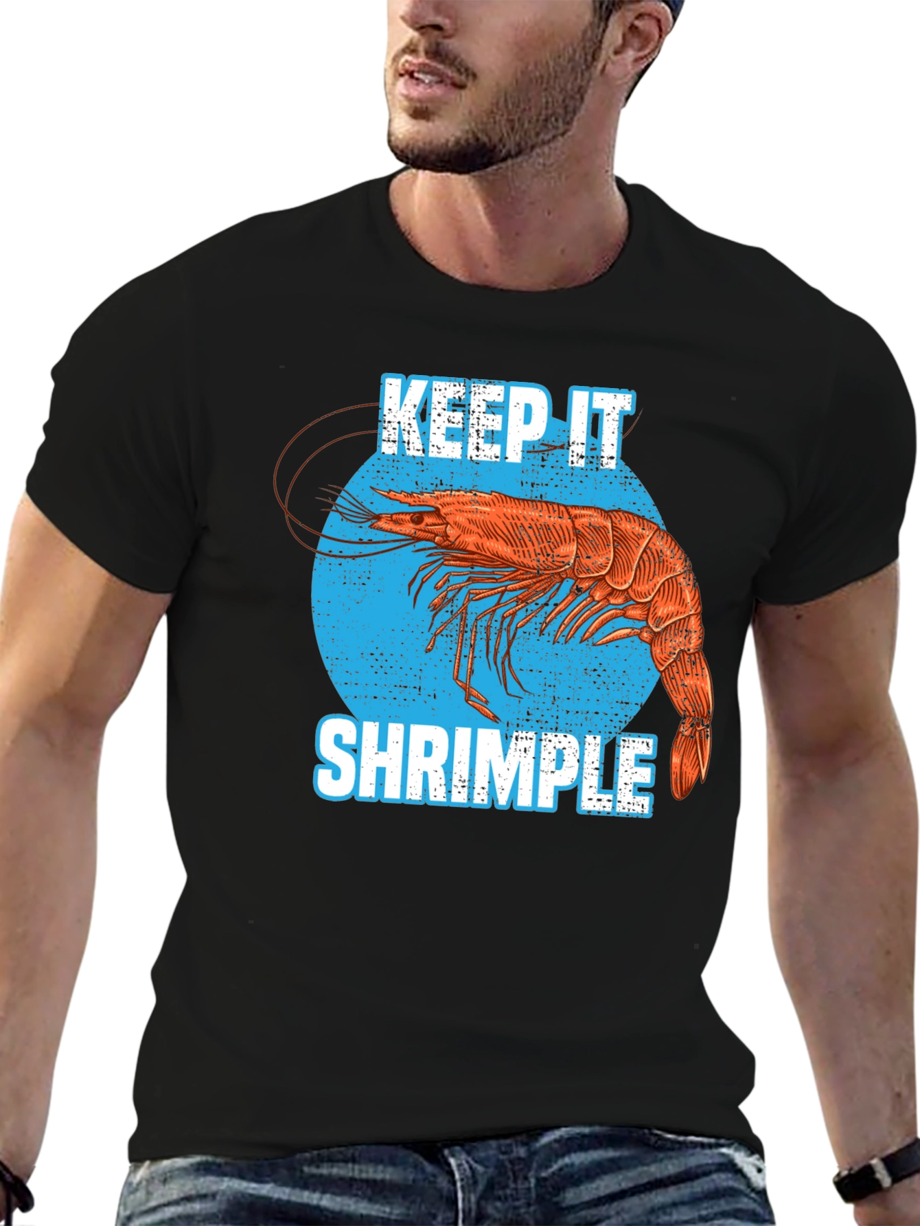 Keep it Shrimple T-Shirt Funny Shrimp Lover Tee
