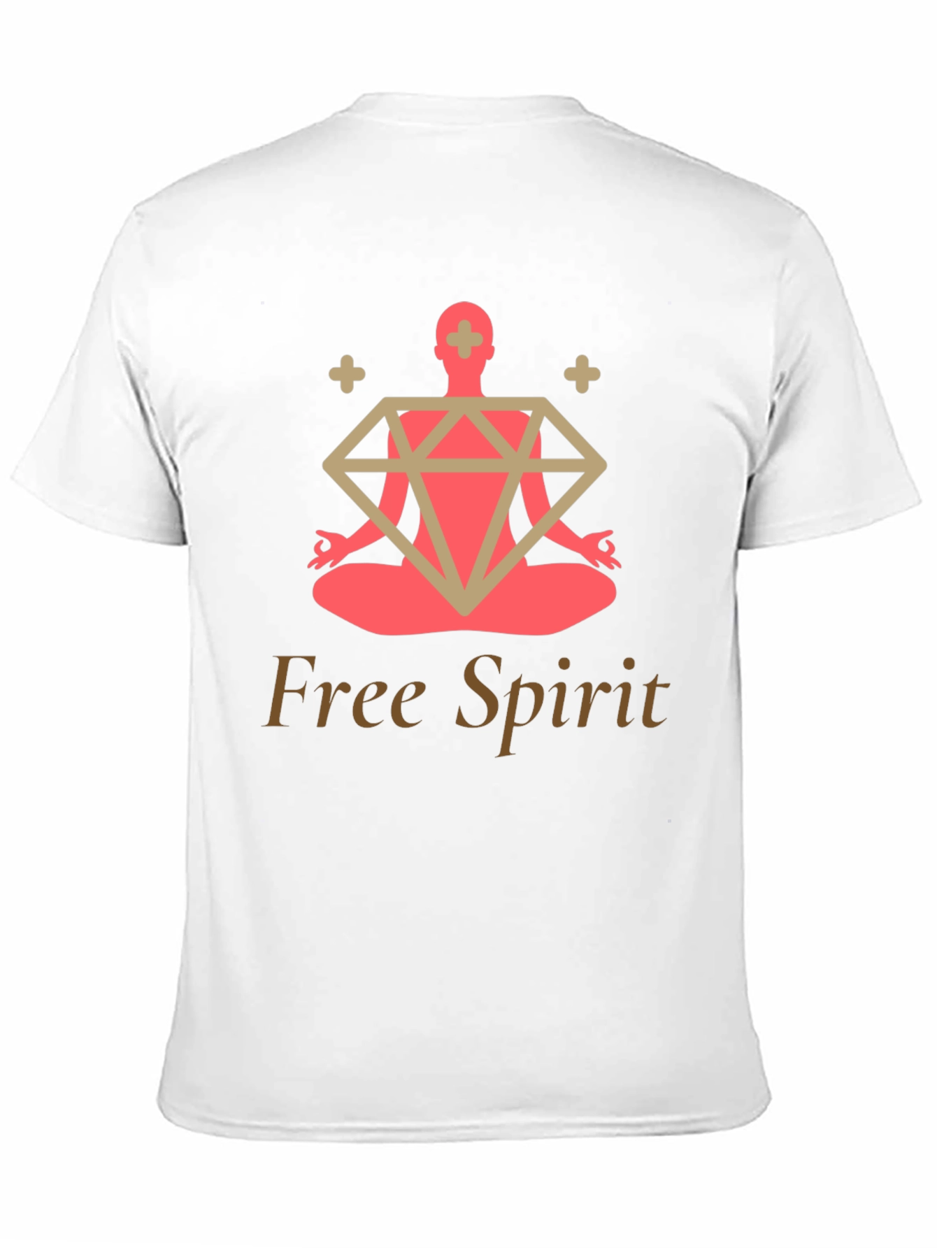 Free Spirit Yoga T-Shirt - Meditating Zen Diamond Design