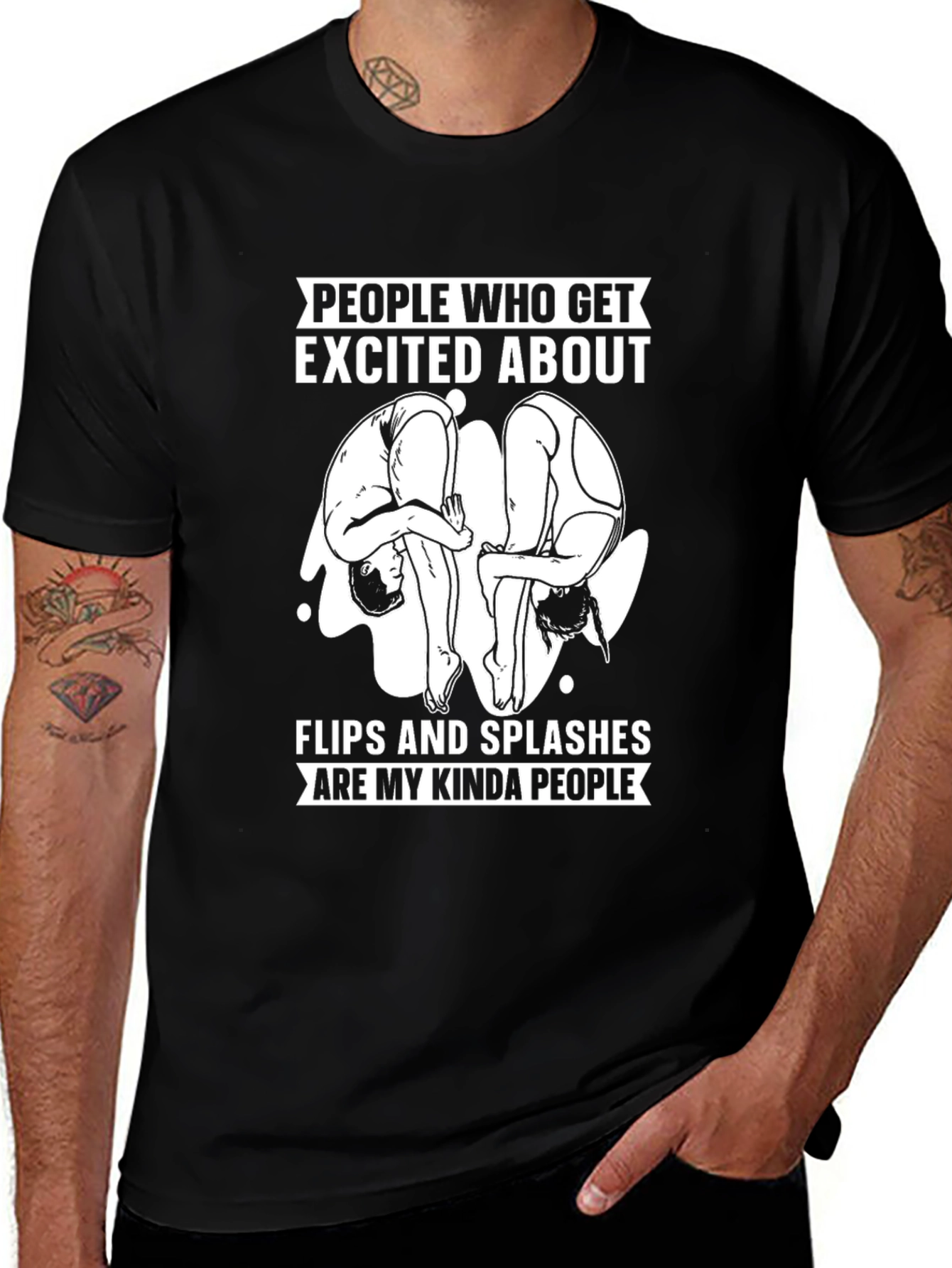 Flips and Splashes T-Shirt - Diving Humor Tee