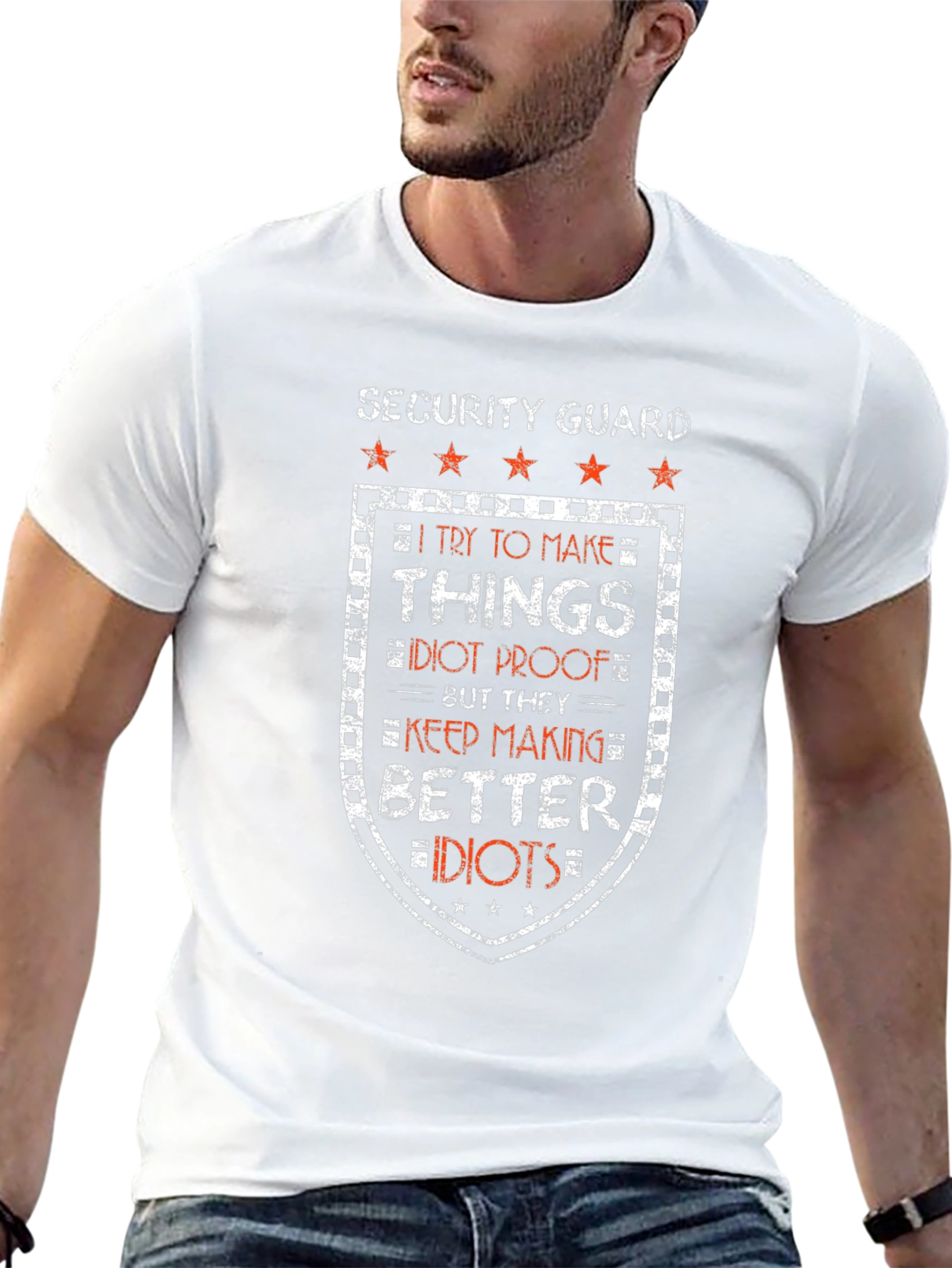 Security Guard Idiot-Proof T-Shirt - Funny Job Tee