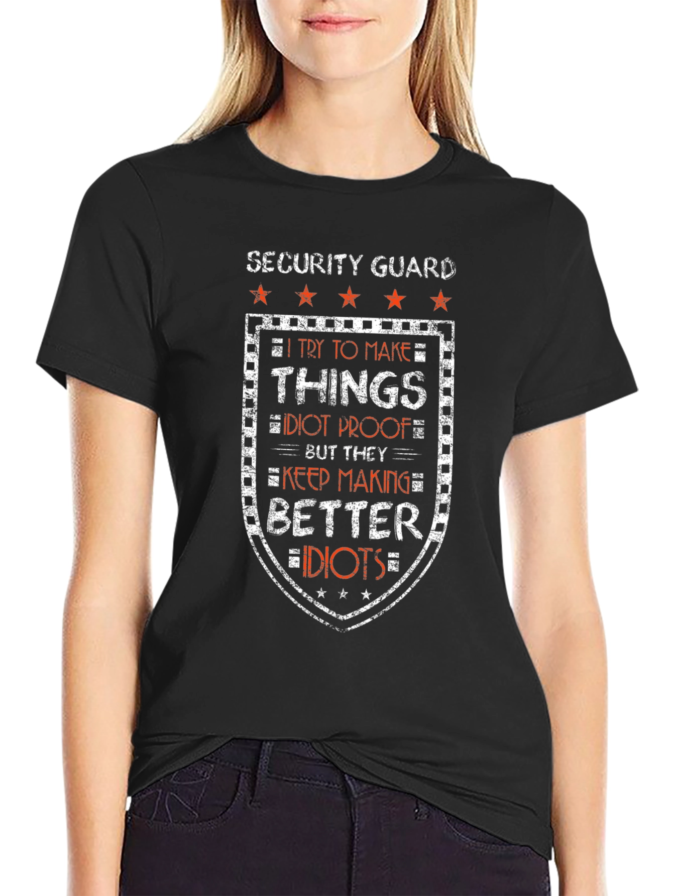 Security Guard Idiot-Proof T-Shirt - Funny Job Tee