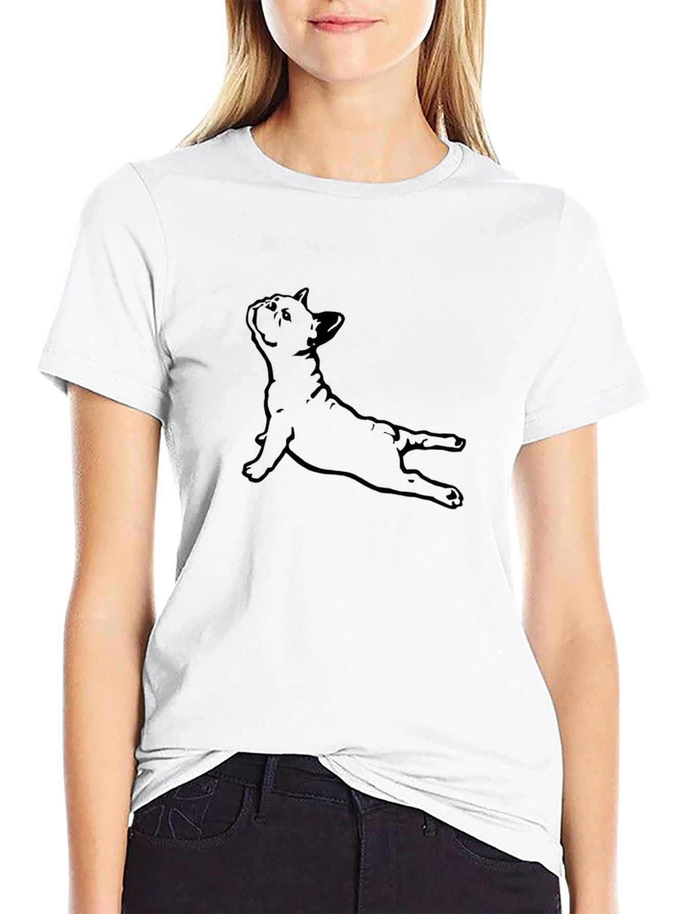 Yoga Dog Graphic Tee - Soft Cotton Blend