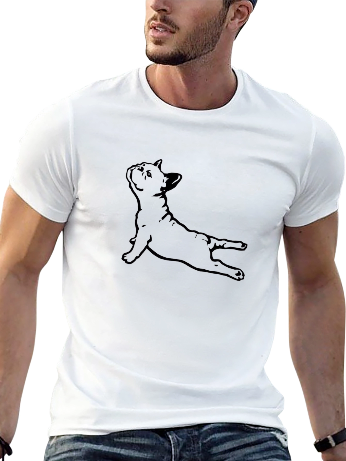 Yoga Dog Graphic Tee - Soft Cotton Blend