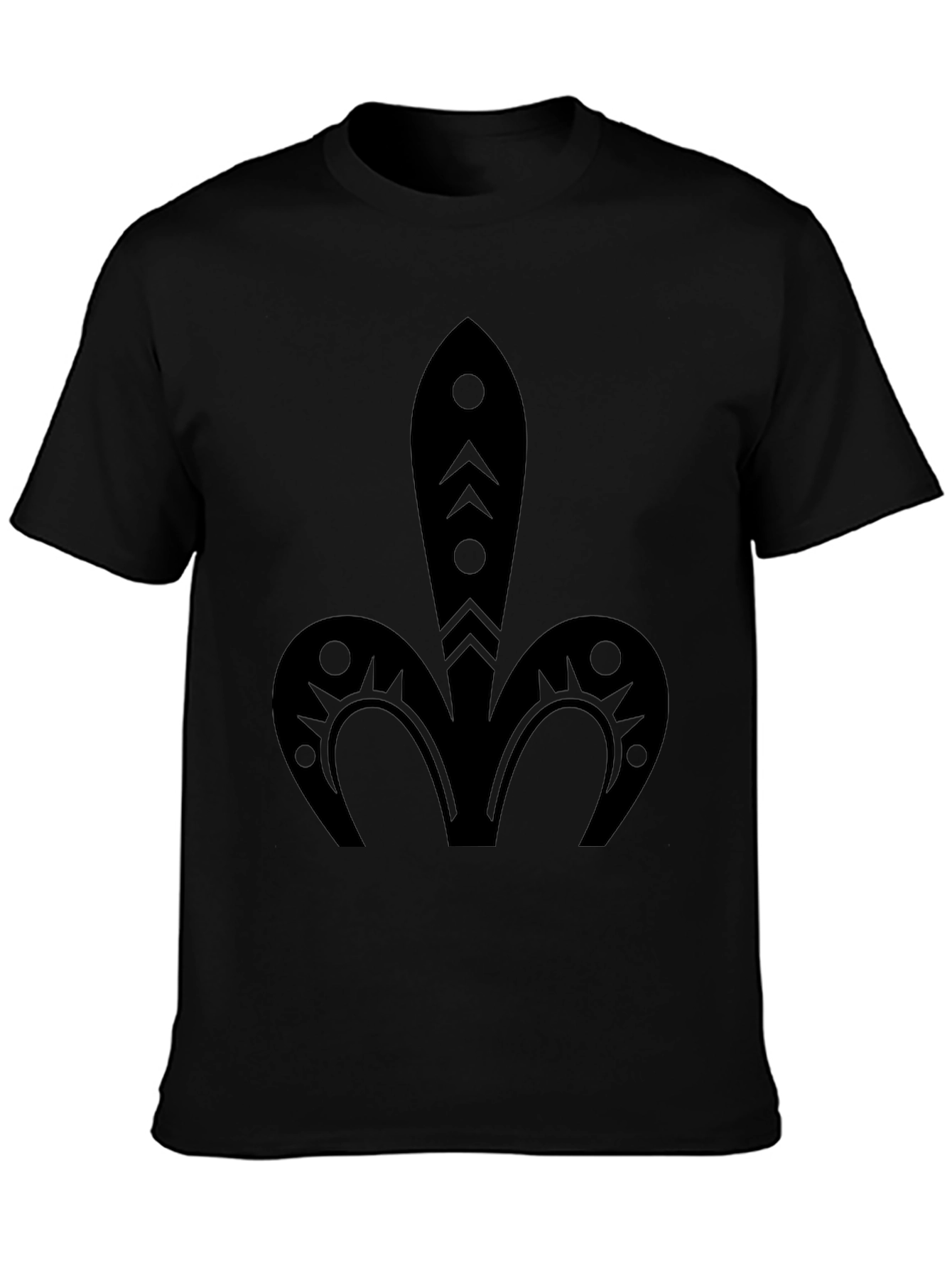Tribal Fleur-de-lis Black T-Shirt