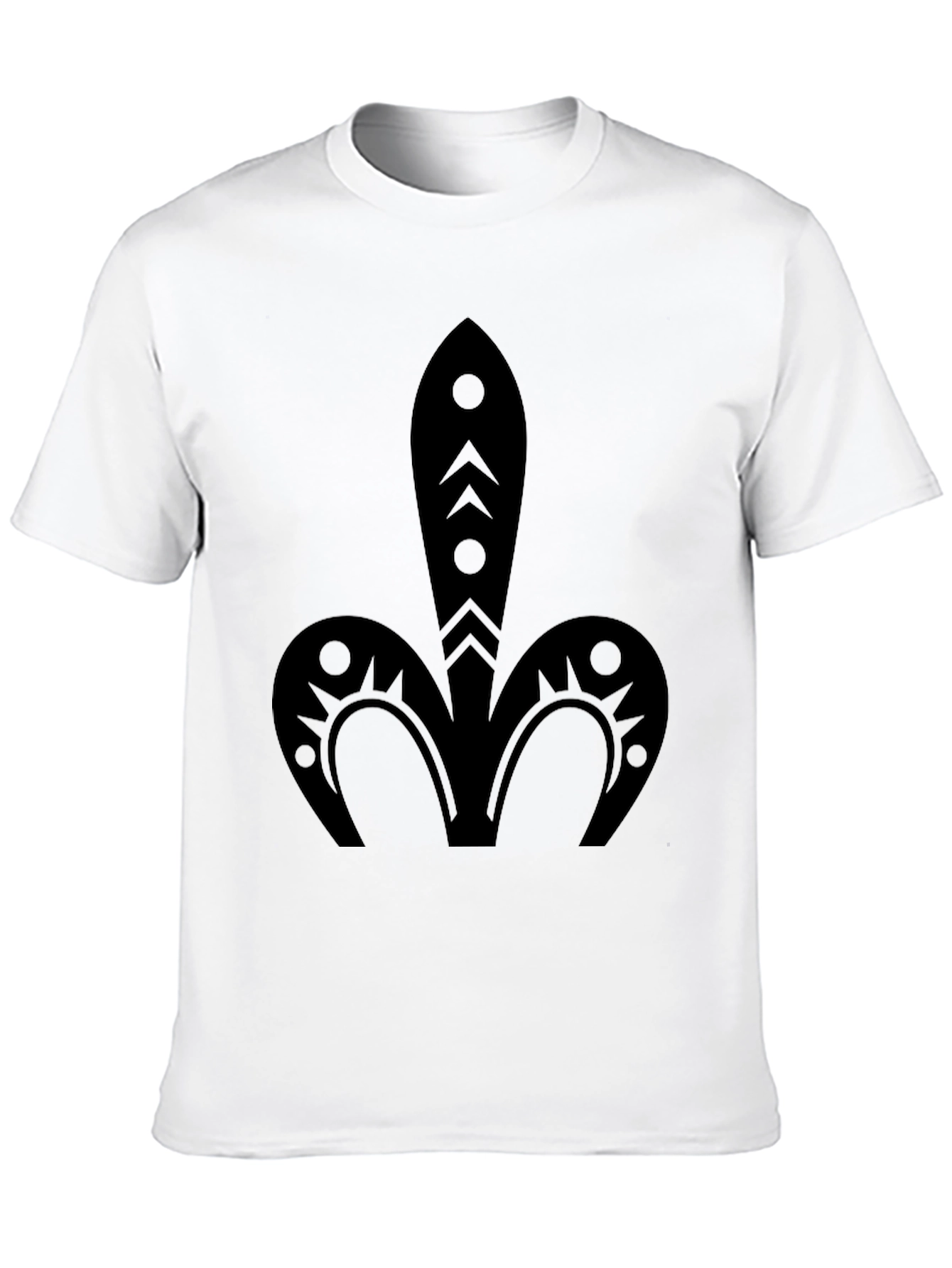 Tribal Fleur-de-lis Black T-Shirt