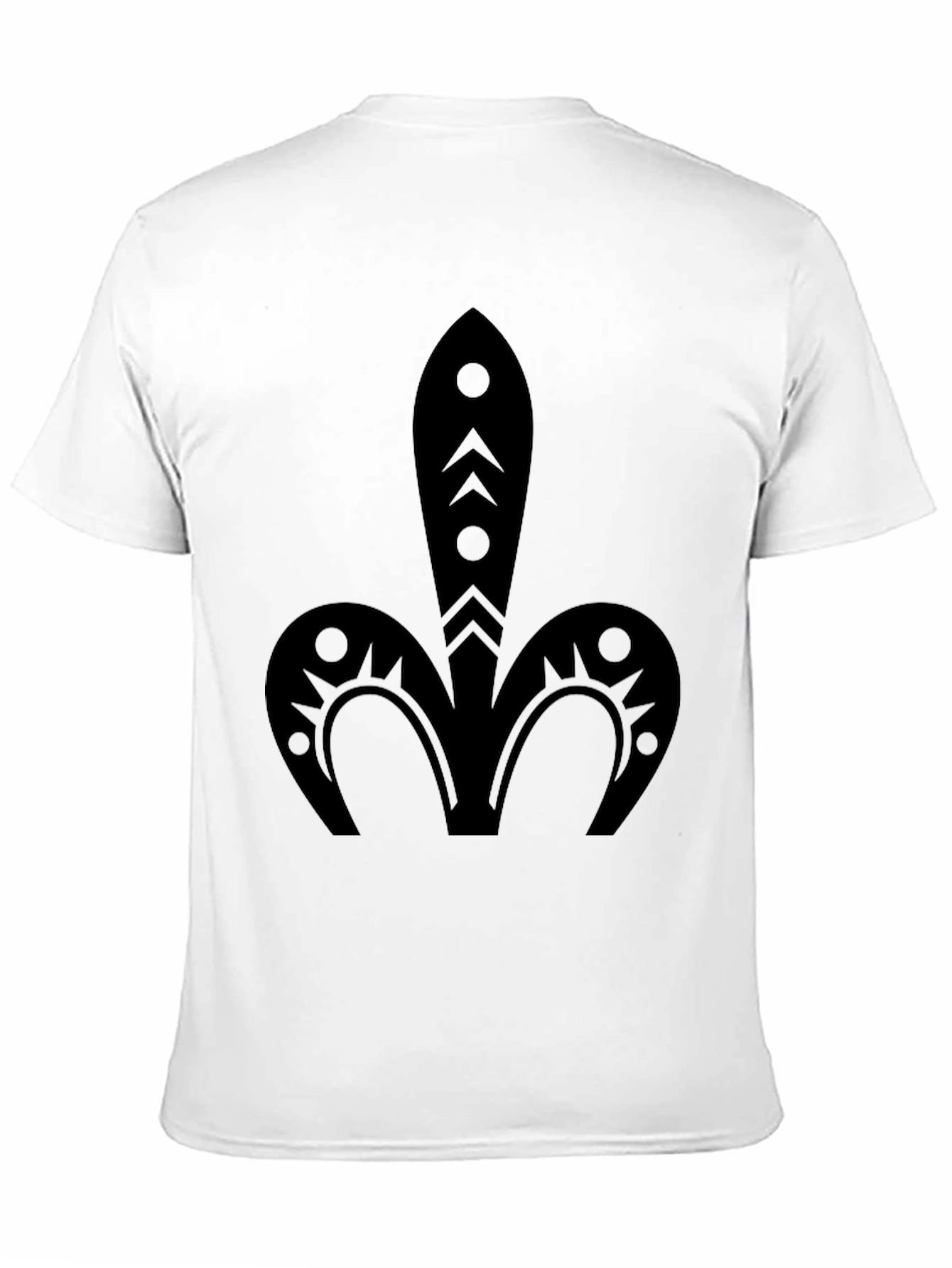 Tribal Fleur-de-lis Black T-Shirt