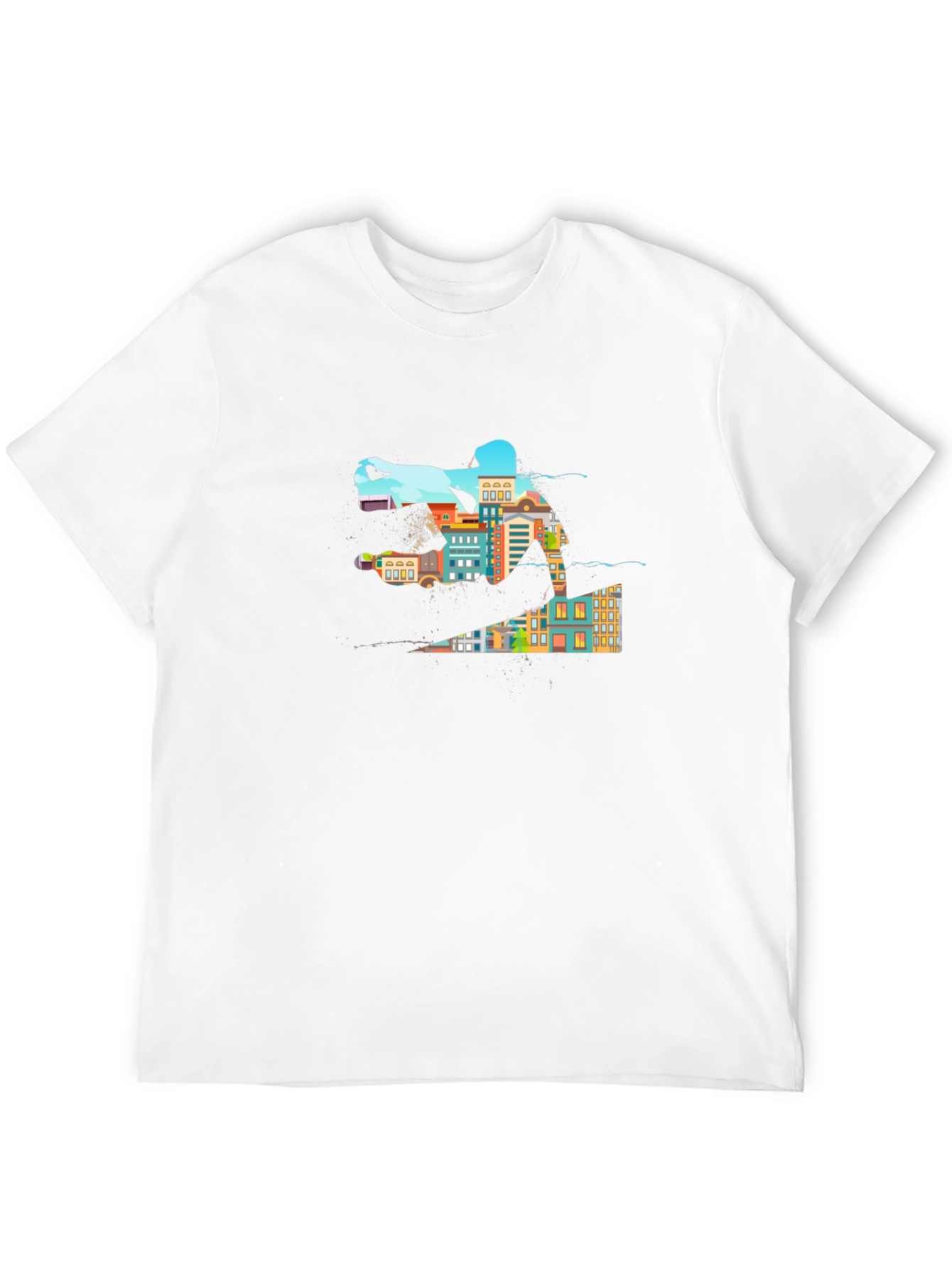 Urban Skateboarding Tee - Cool Cityscape Design