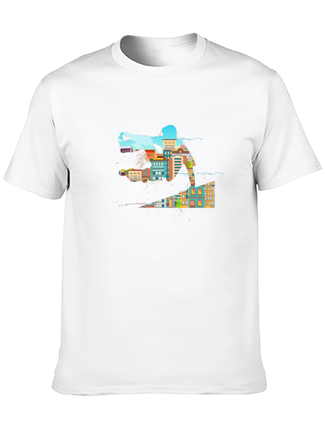 Urban Skateboarding Tee - Cool Cityscape Design