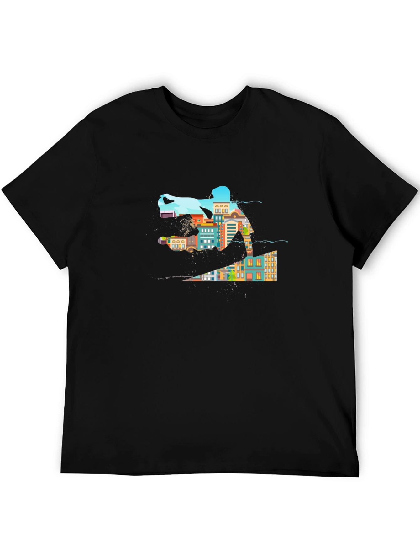 Urban Skateboarding Tee - Cool Cityscape Design