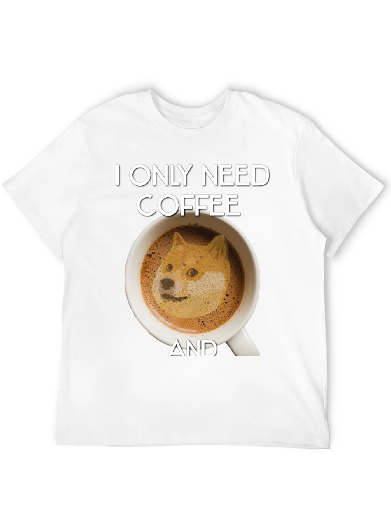 Coffee & Doge T-Shirt - Funny Meme Tee