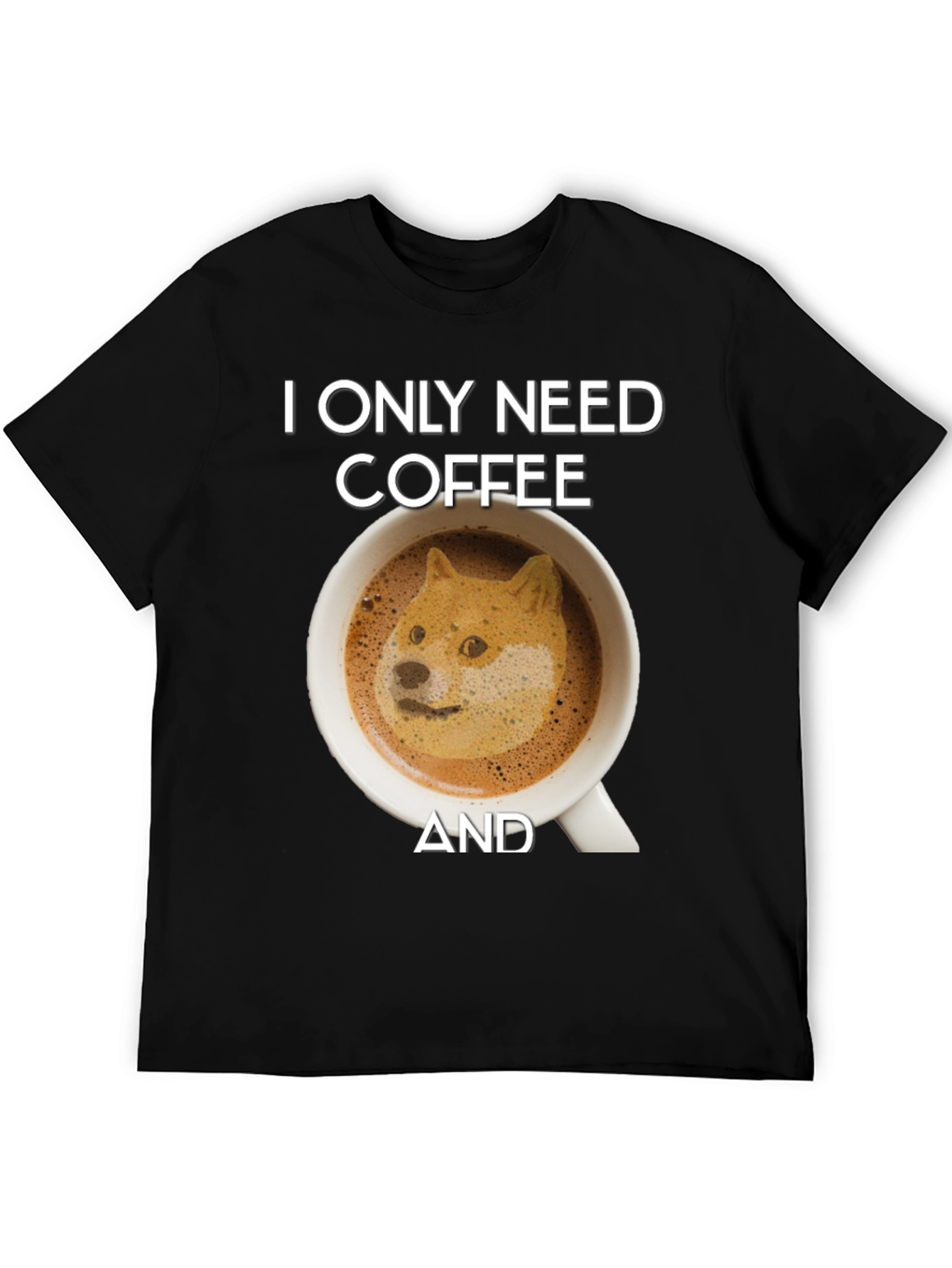 Coffee & Doge T-Shirt - Funny Meme Tee