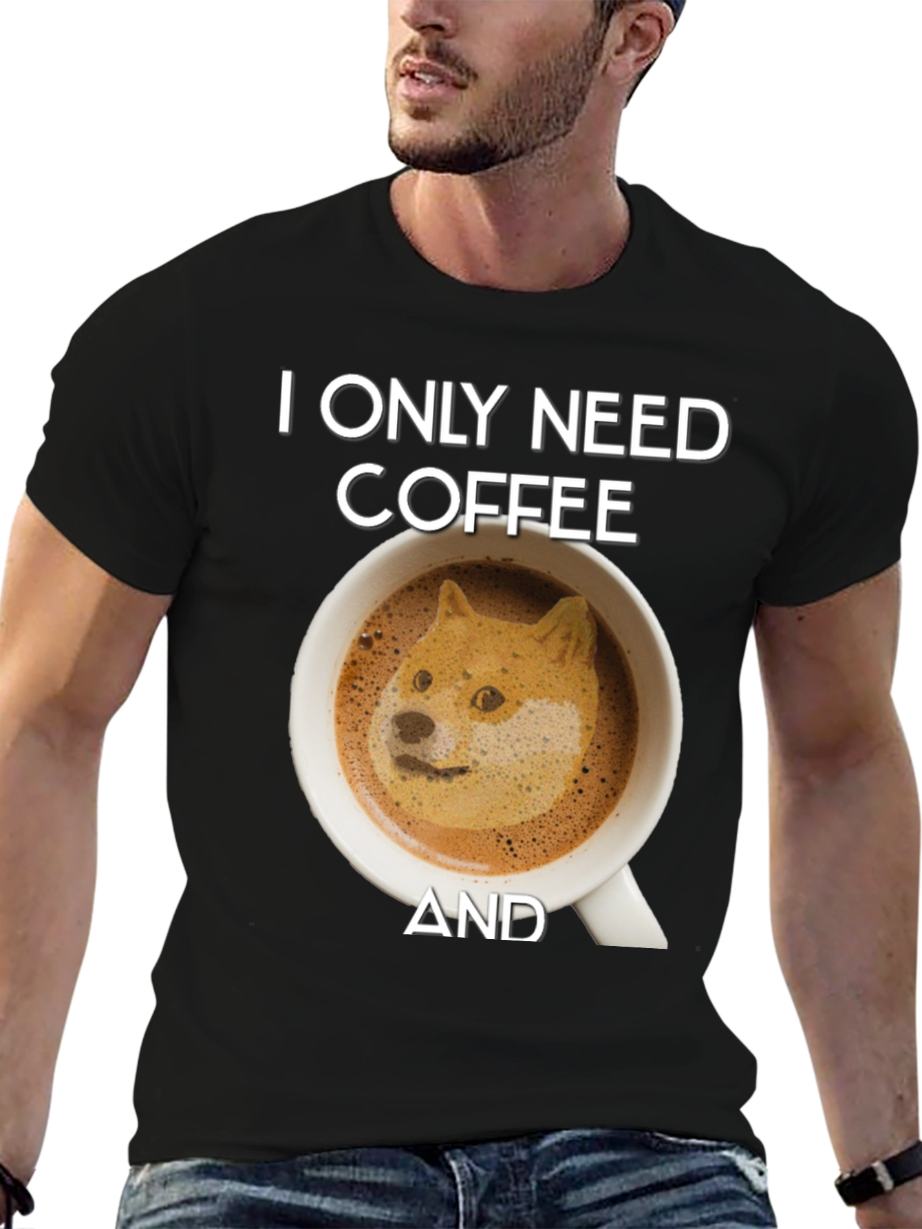 Coffee & Doge T-Shirt - Funny Meme Tee