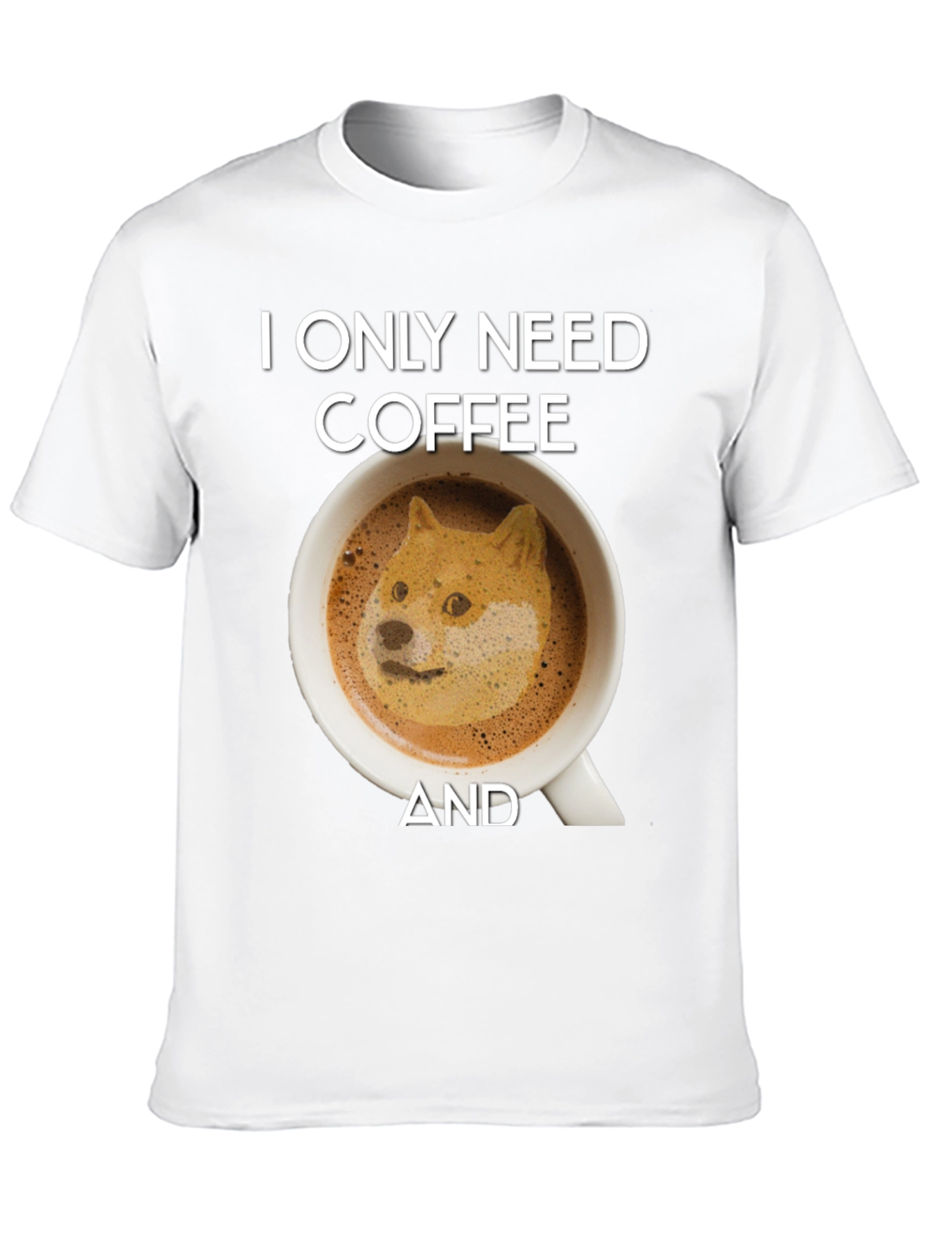 Coffee & Doge T-Shirt - Funny Meme Tee