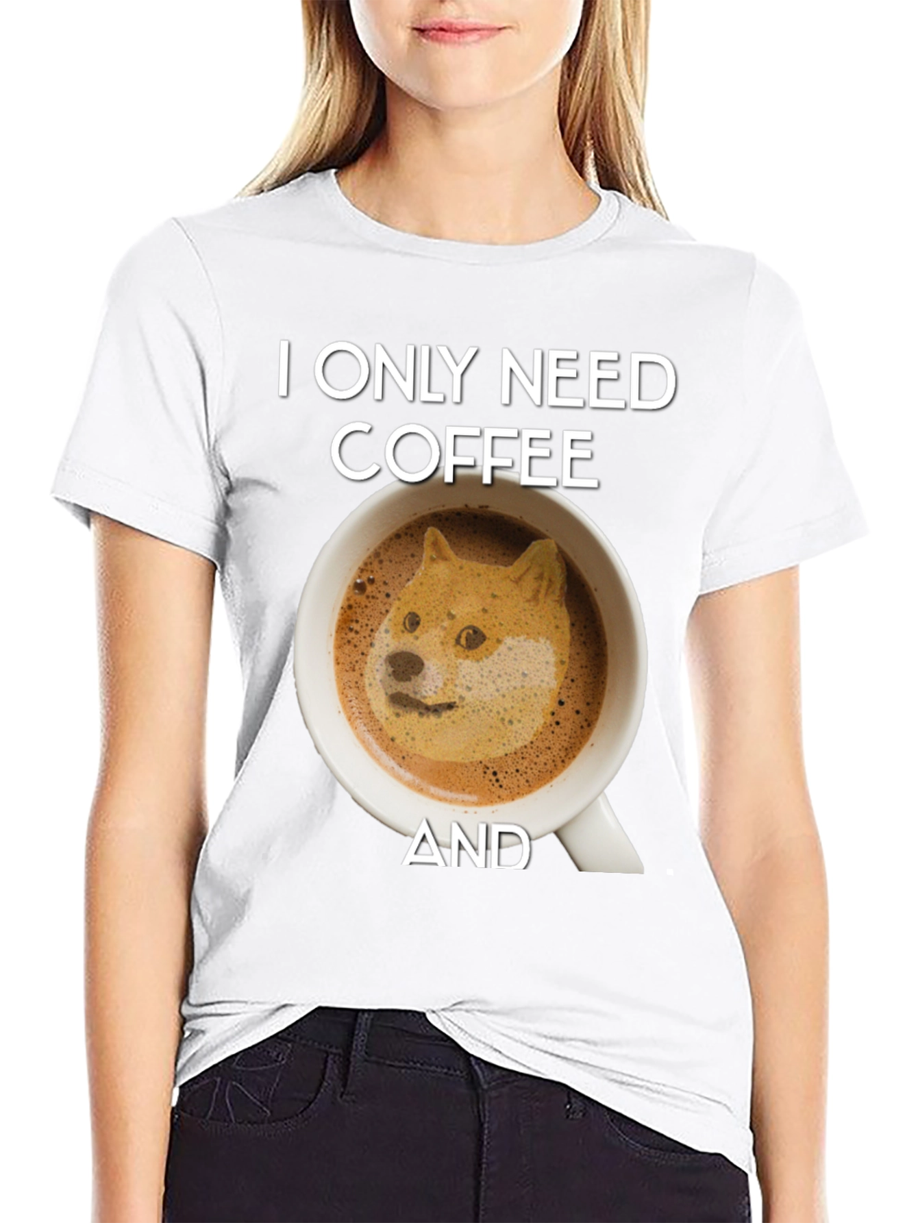 Coffee & Doge T-Shirt - Funny Meme Tee