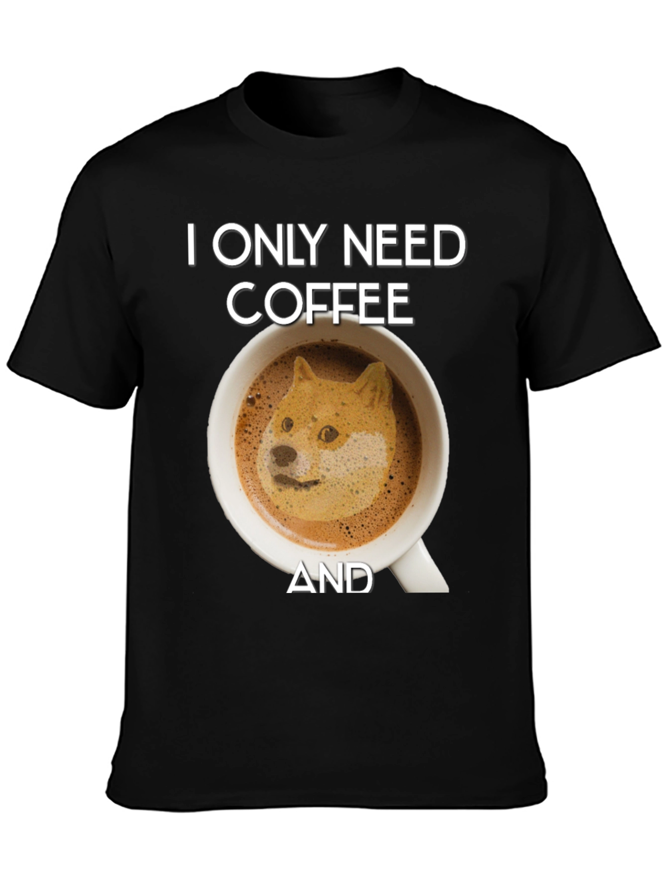 Coffee & Doge T-Shirt - Funny Meme Tee