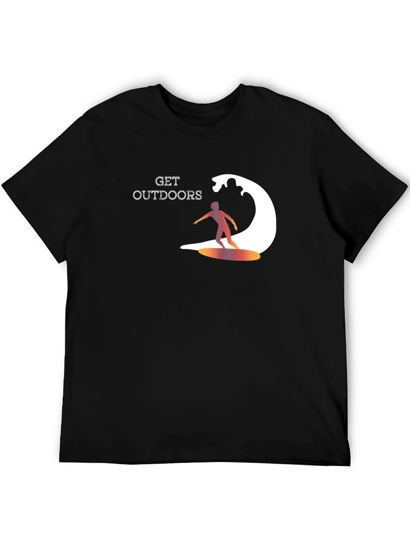 Get Outdoors Surfer Graphic Tee - Black