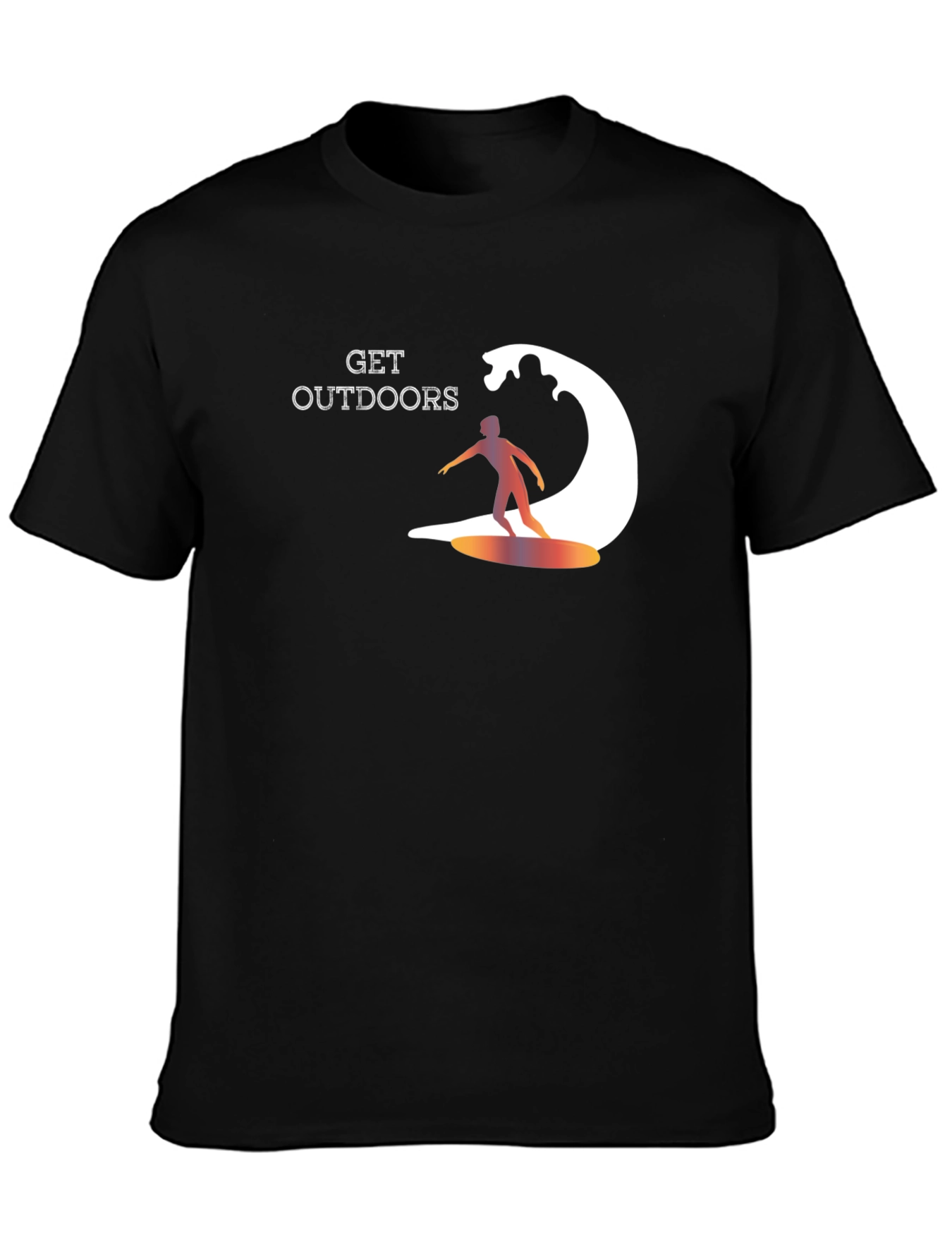 Get Outdoors Surfer Graphic Tee - Black