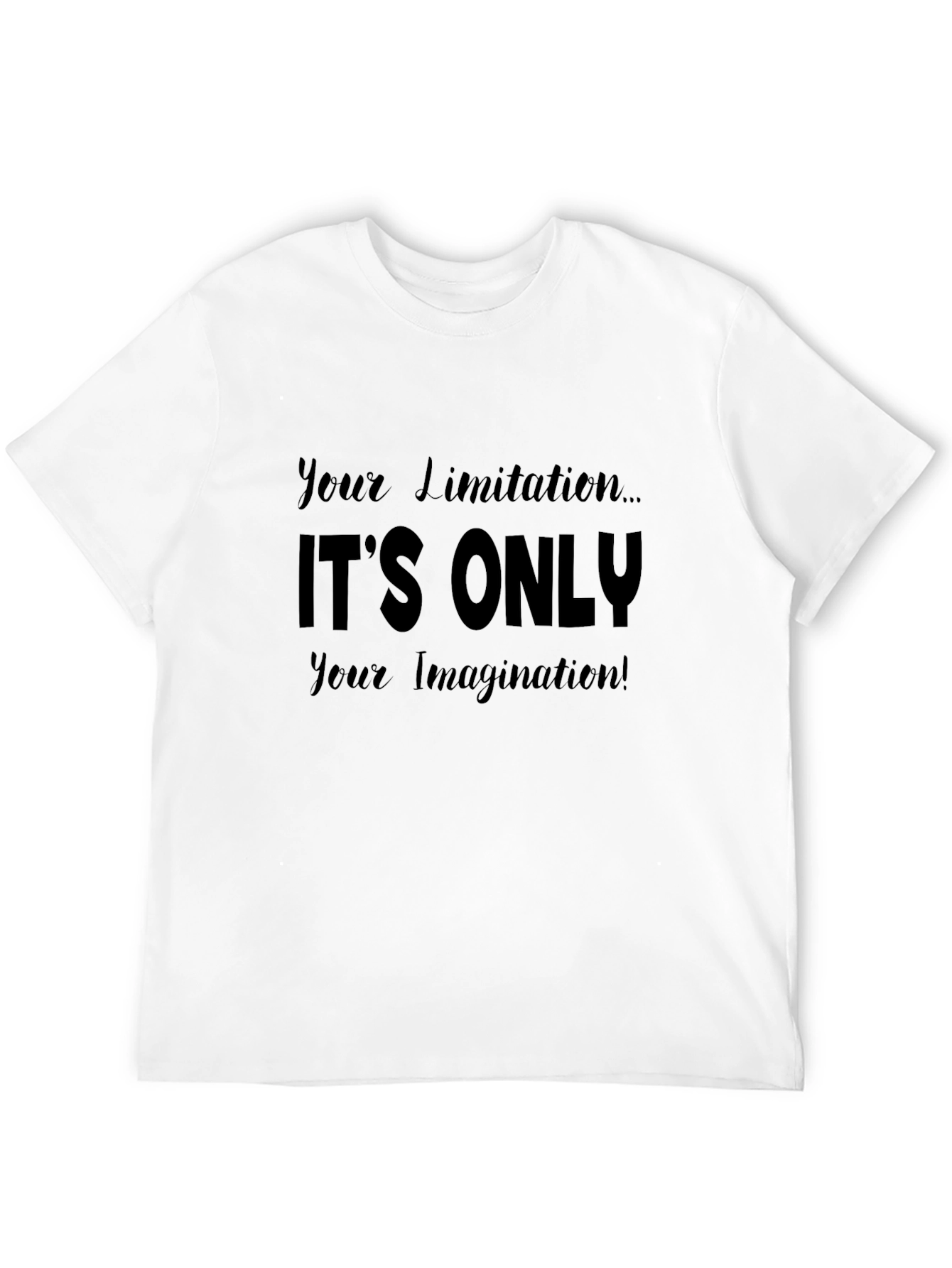 Inspirational Black T-Shirt: Imagination is Limitless
