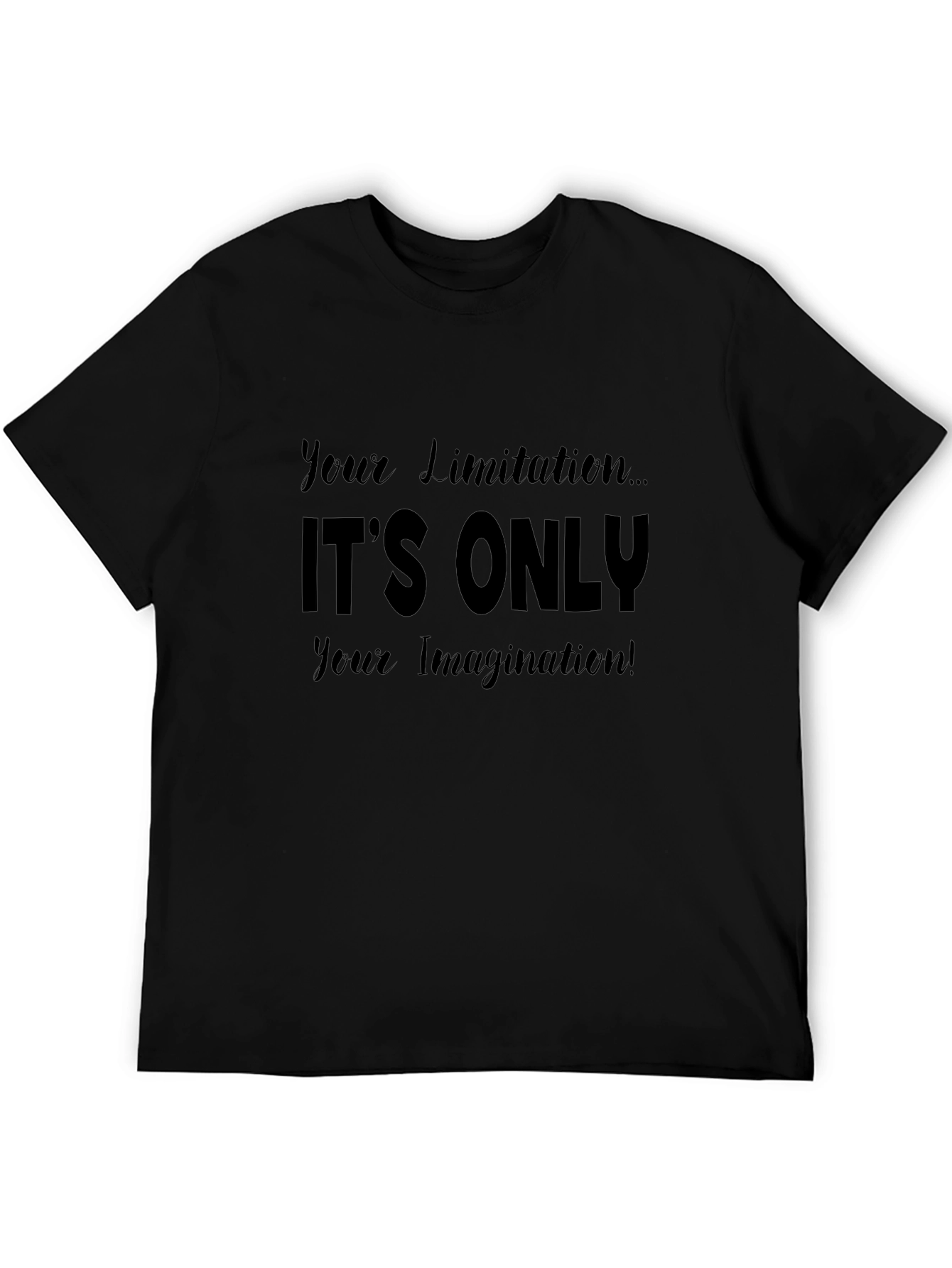 Inspirational Black T-Shirt: Imagination is Limitless