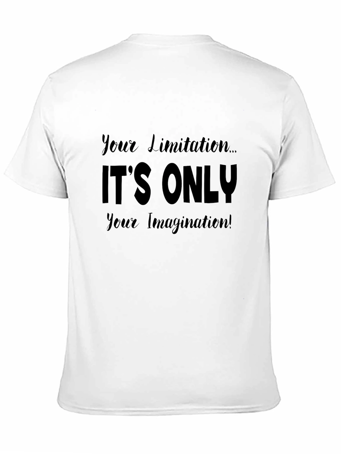 Inspirational Black T-Shirt: Imagination is Limitless