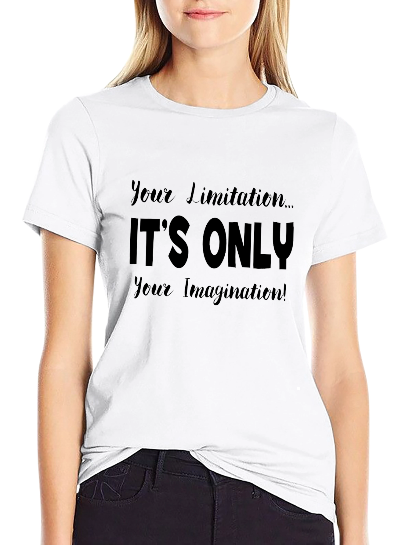 Inspirational Black T-Shirt: Imagination is Limitless