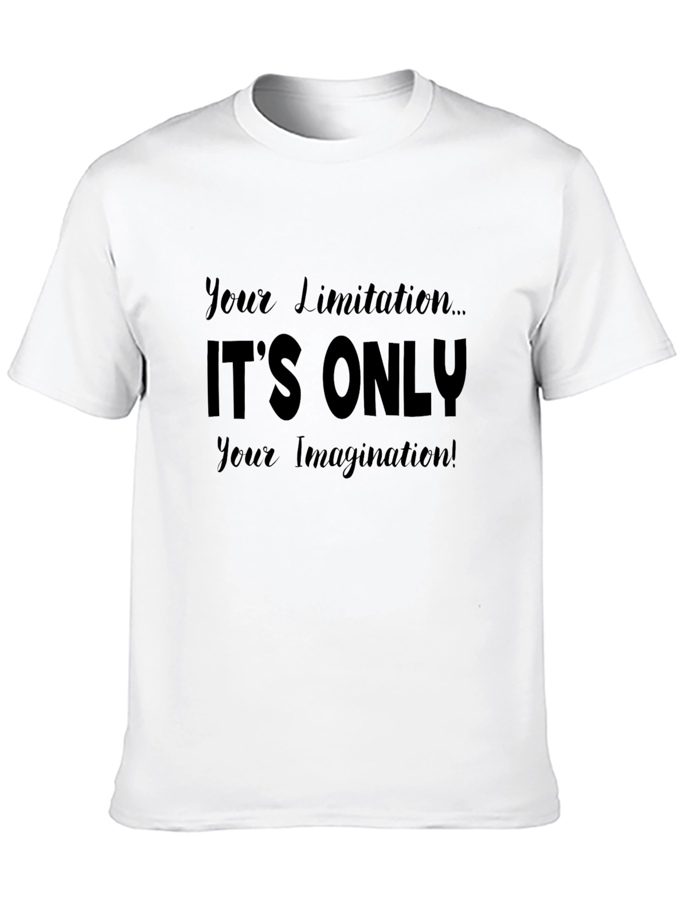 Inspirational Black T-Shirt: Imagination is Limitless