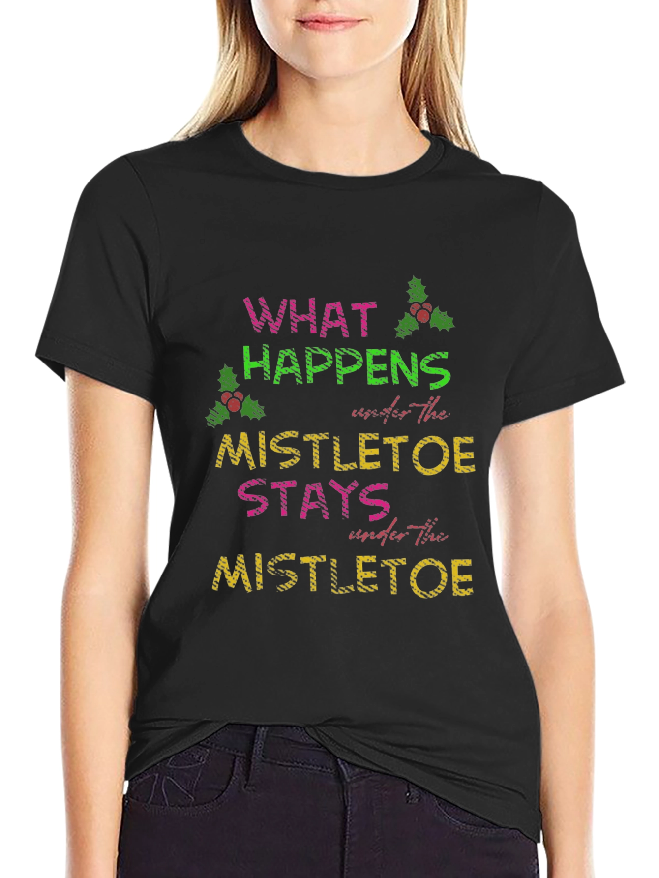 Mistletoe Saying Tee