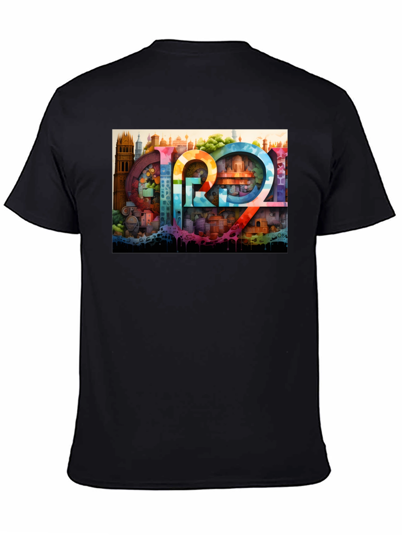Colorful Cityscape Graphic Tee