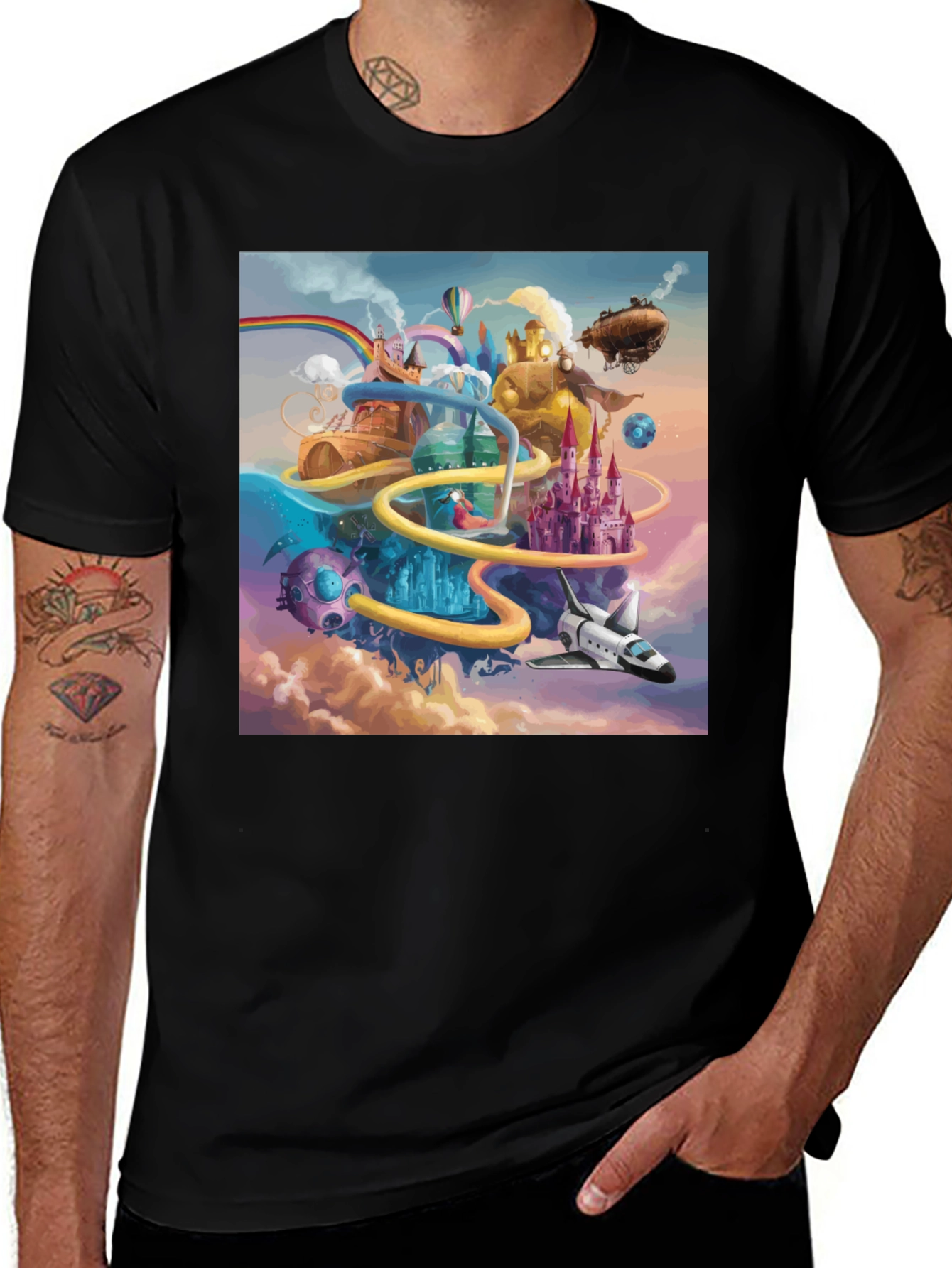 Fantasy World Graphic Tee - Unique Design