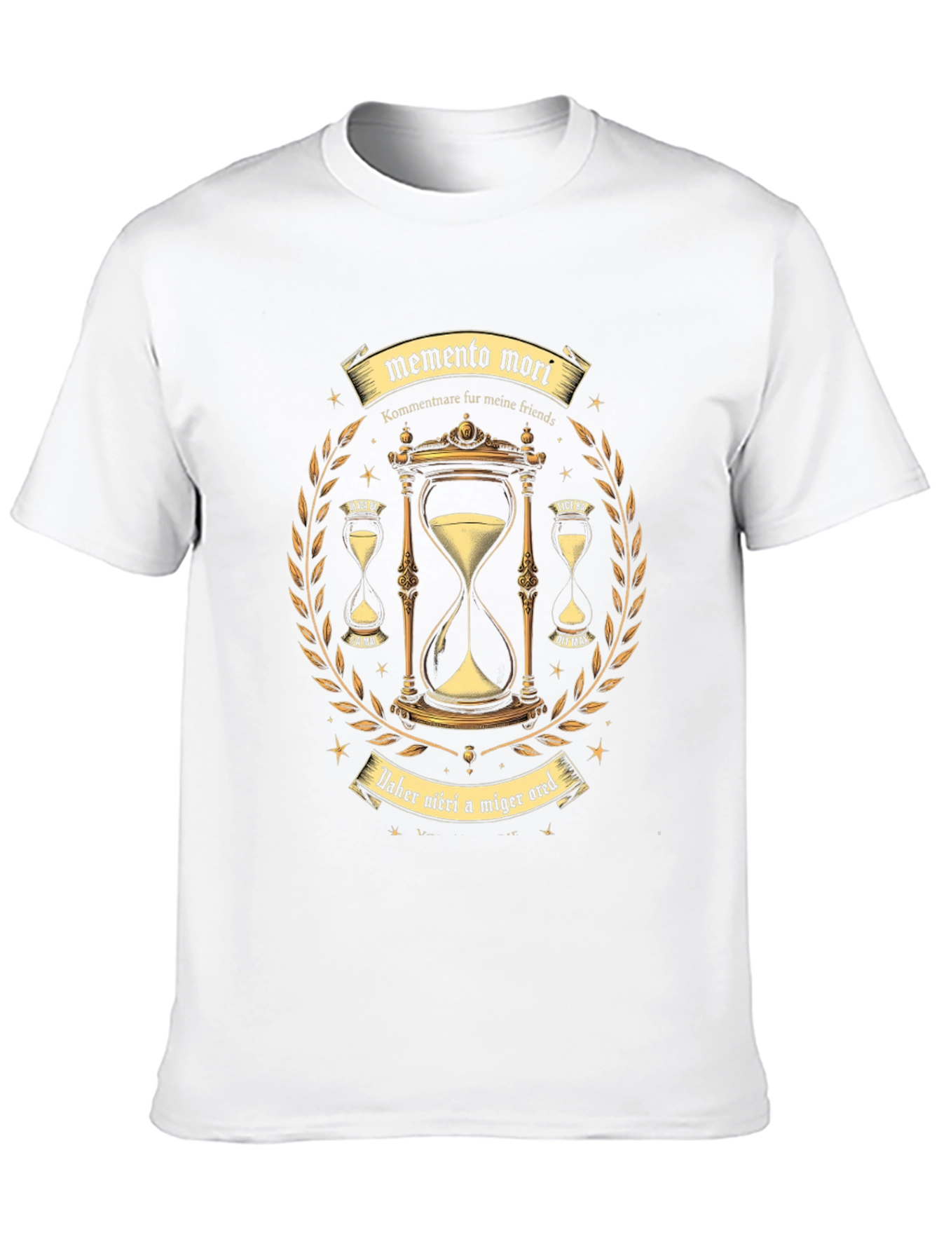 Memento Mori Hourglass Graphic Tee - Time Reminder