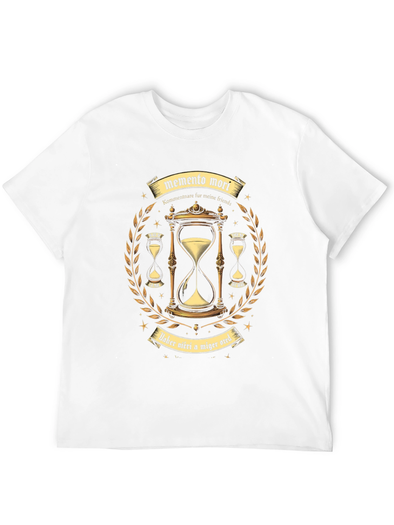 Memento Mori Hourglass Graphic Tee - Time Reminder
