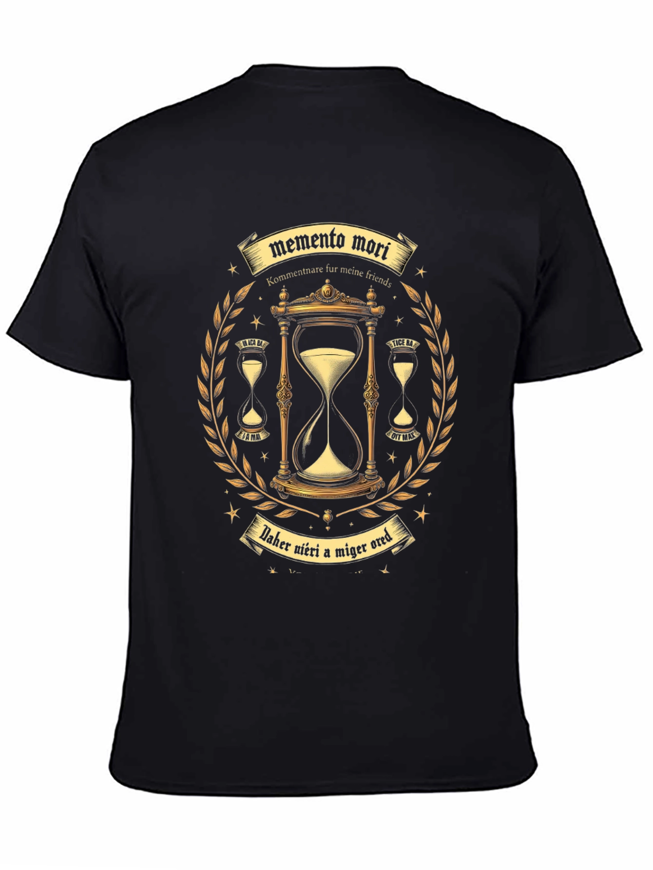 Memento Mori Hourglass Graphic Tee - Time Reminder