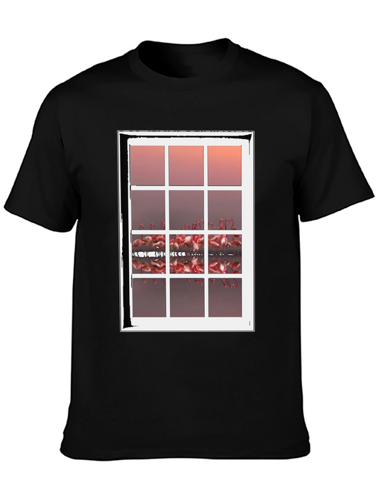Flamingo Window T-Shirt - Unique Graphic Tee