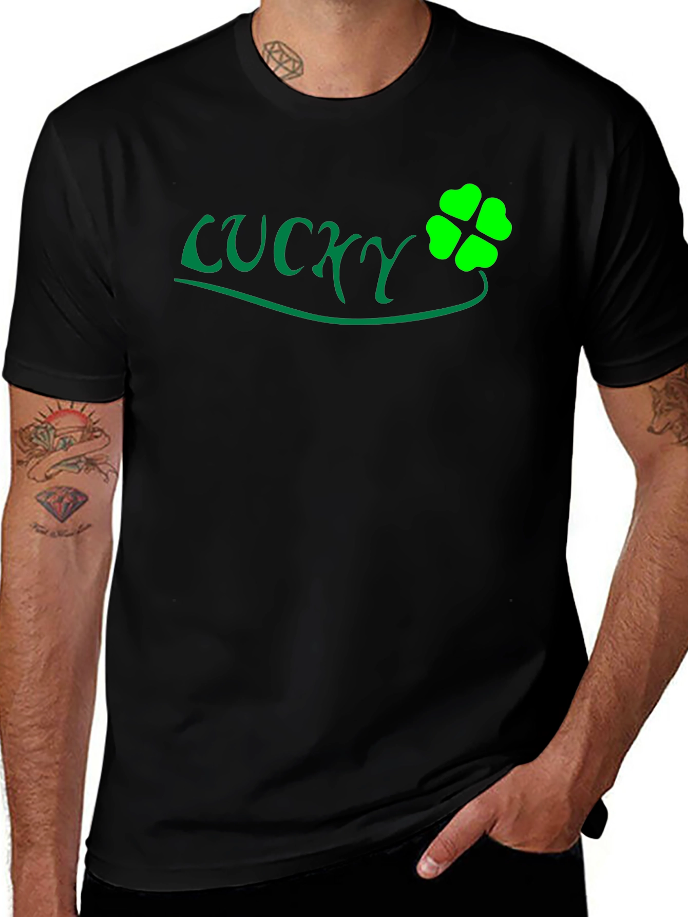 Lucky Clover Black T-Shirt
